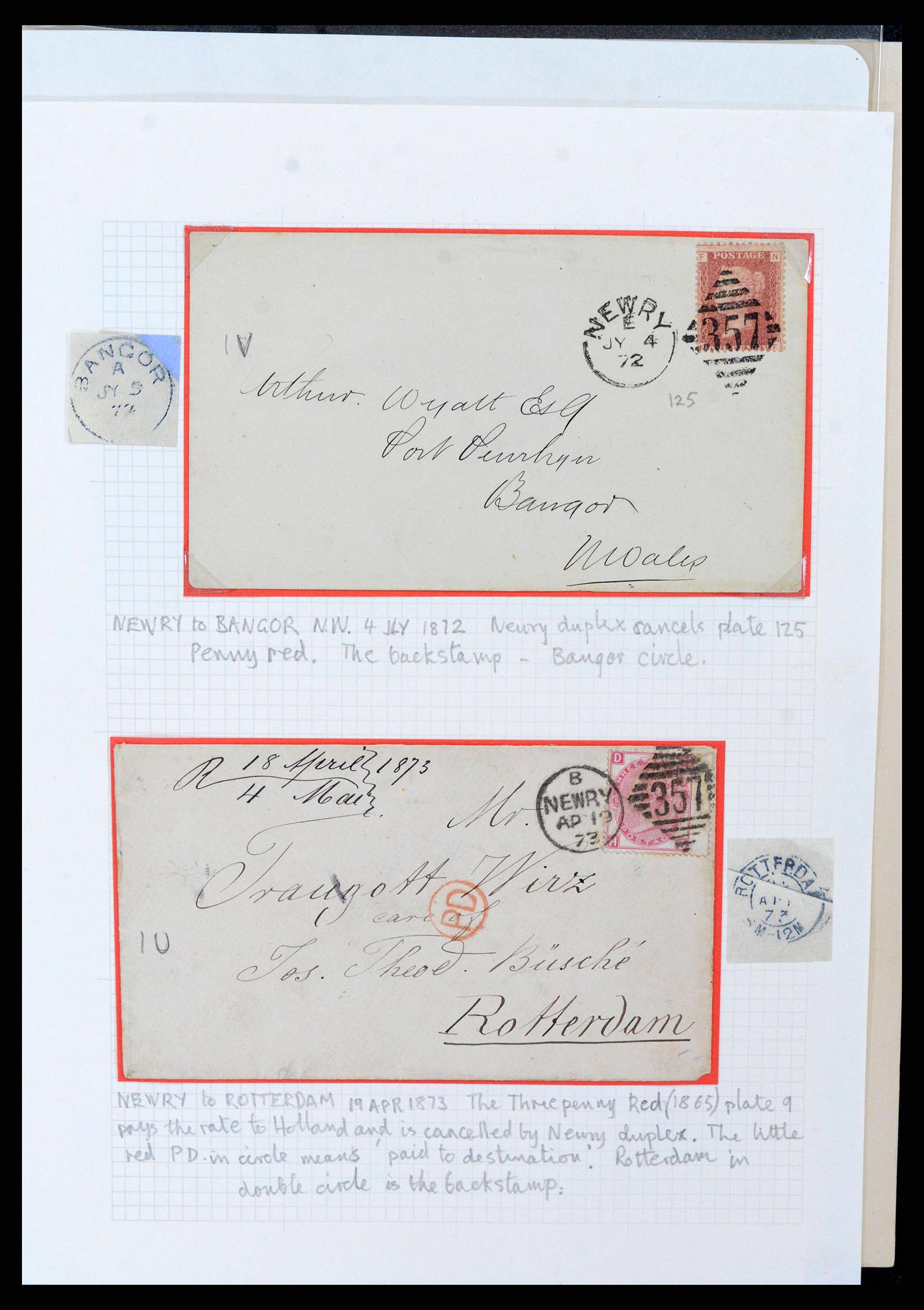 38337 0091 - Postzegelverzameling 38337 Ierland brieven 1721 (!)-1922.