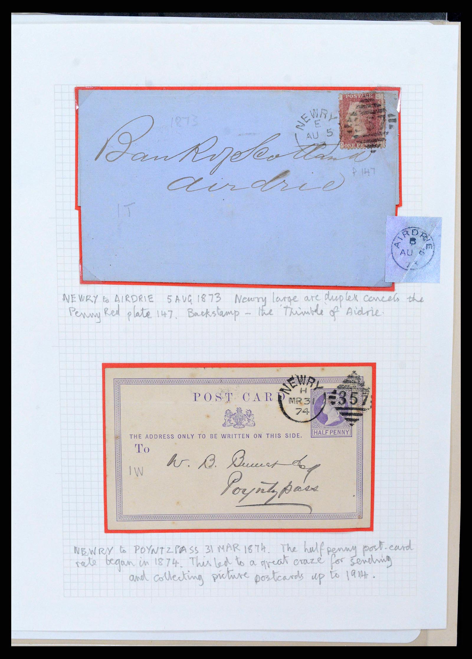 38337 0092 - Postzegelverzameling 38337 Ierland brieven 1721 (!)-1922.