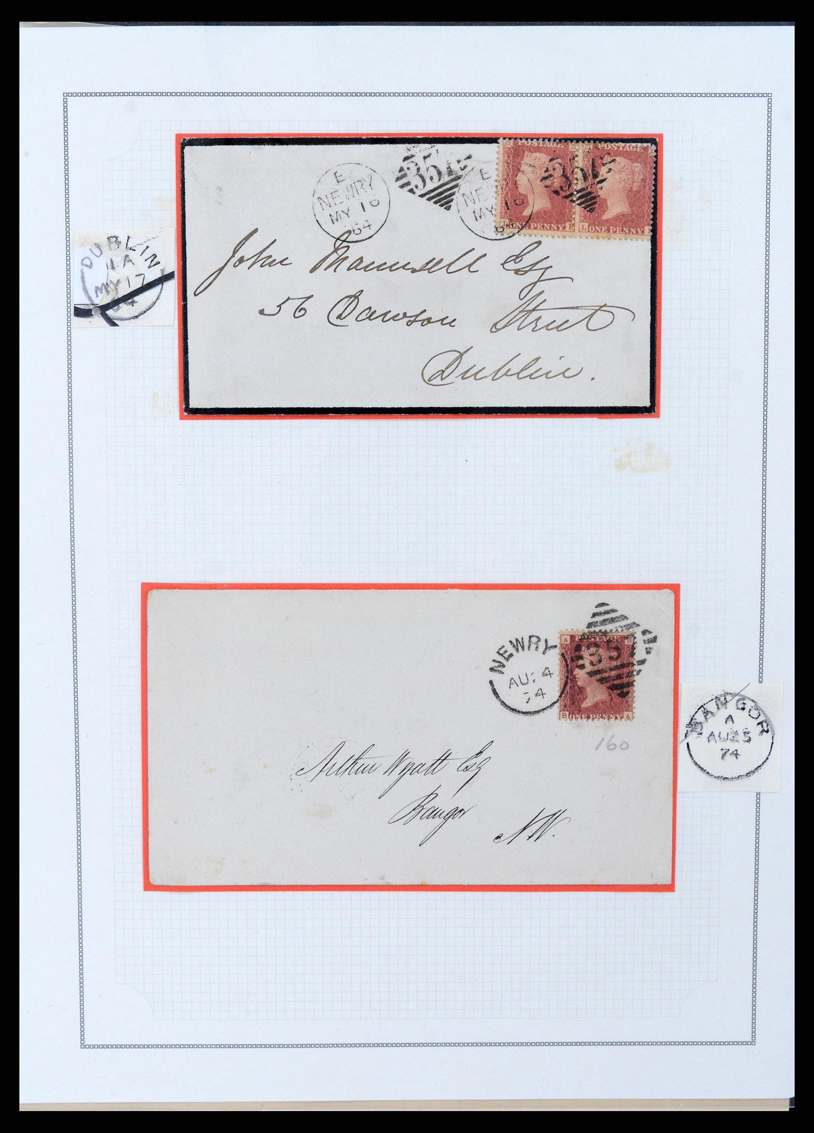 38337 0093 - Postzegelverzameling 38337 Ierland brieven 1721 (!)-1922.