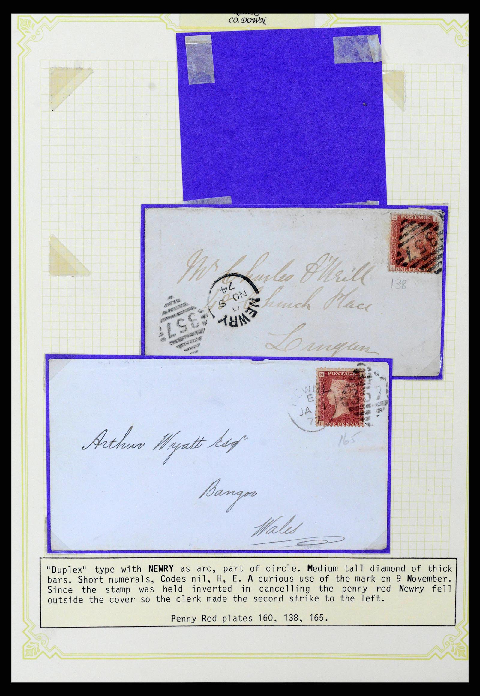 38337 0095 - Postzegelverzameling 38337 Ierland brieven 1721 (!)-1922.