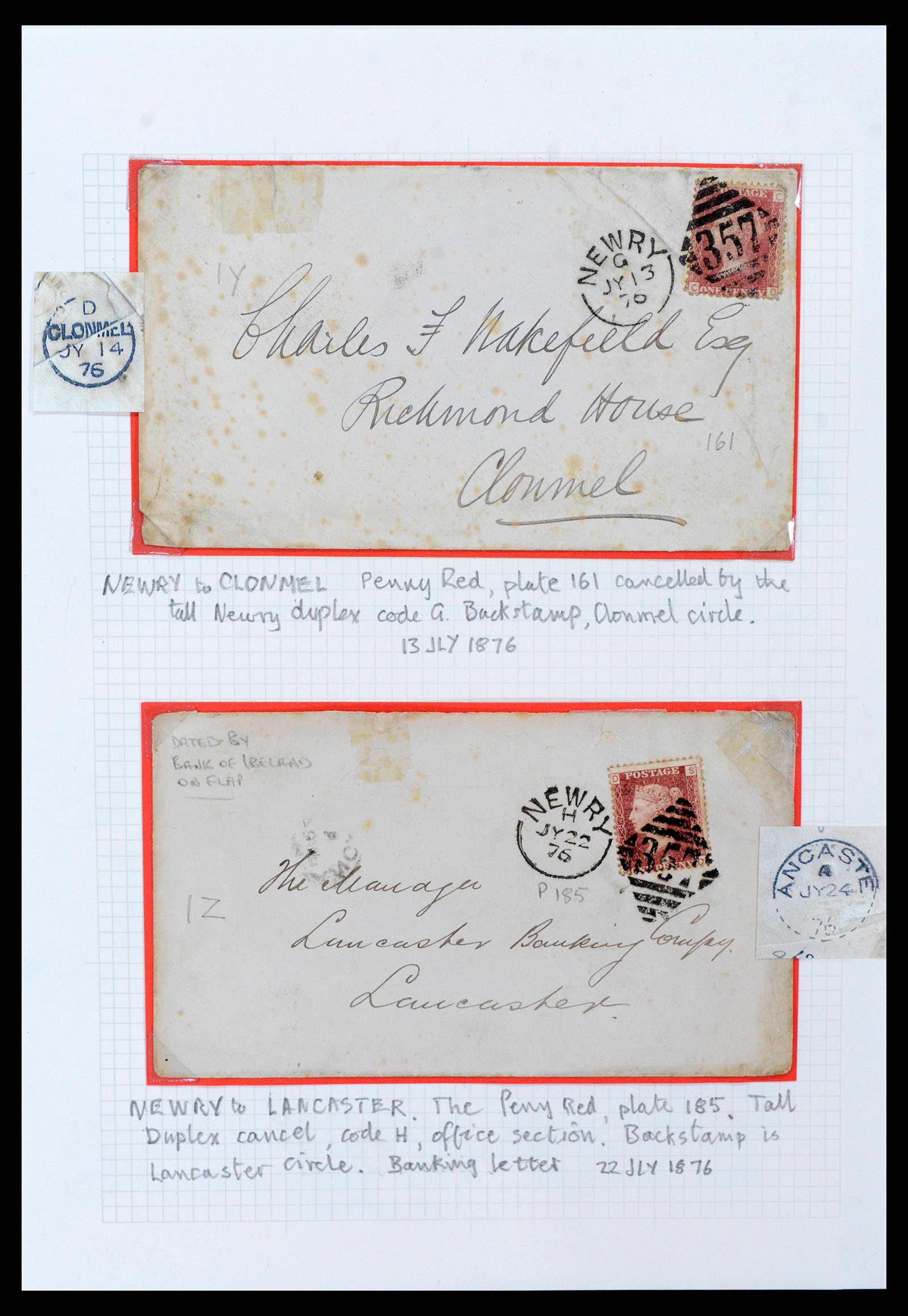 38337 0096 - Postzegelverzameling 38337 Ierland brieven 1721 (!)-1922.