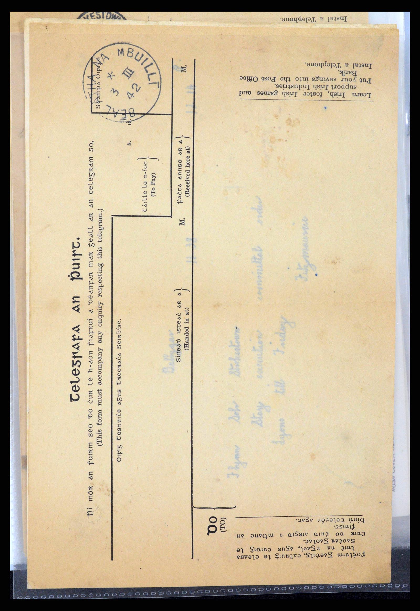 38337 0185 - Postzegelverzameling 38337 Ierland brieven 1721 (!)-1922.