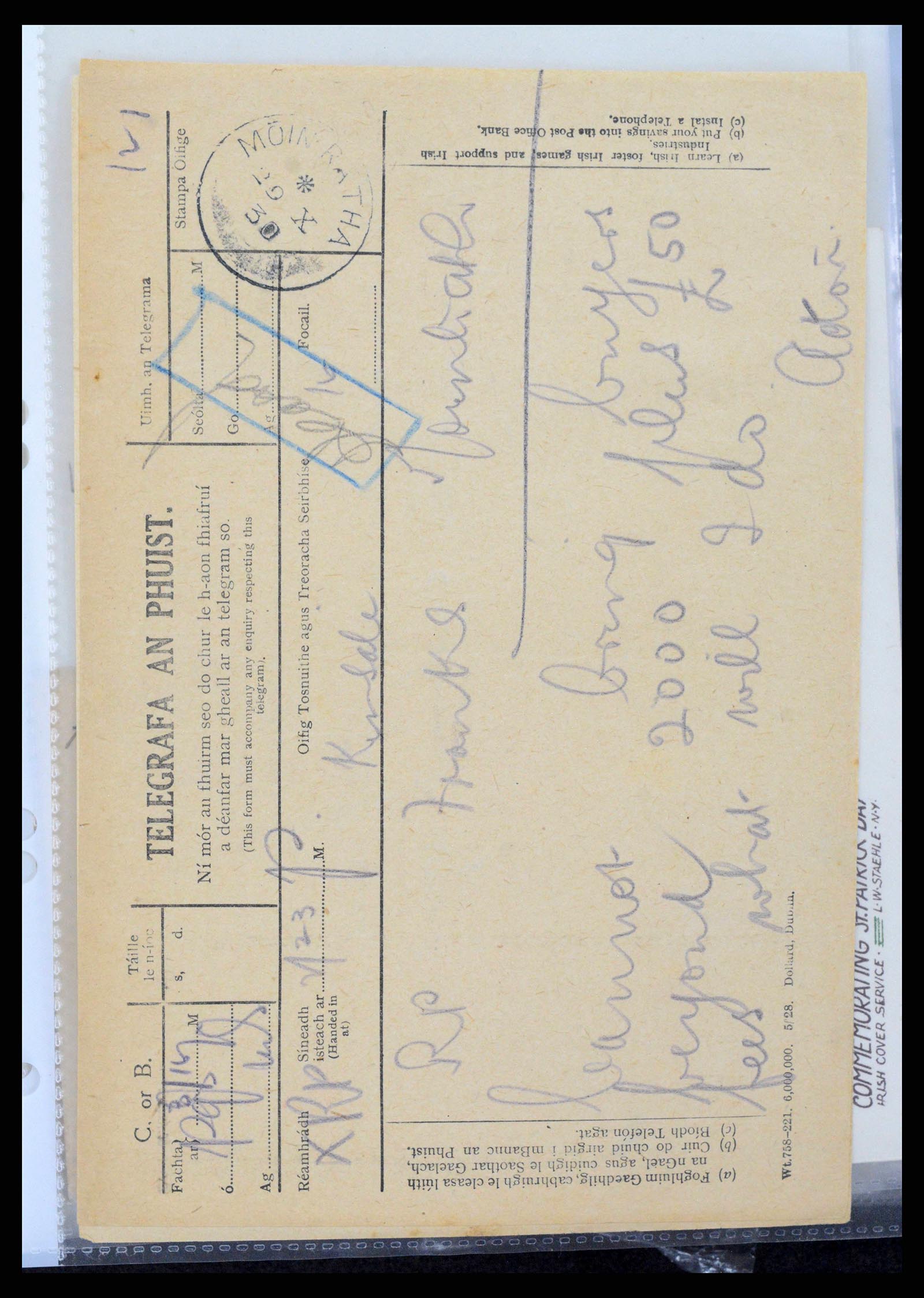 38337 0188 - Postzegelverzameling 38337 Ierland brieven 1721 (!)-1922.