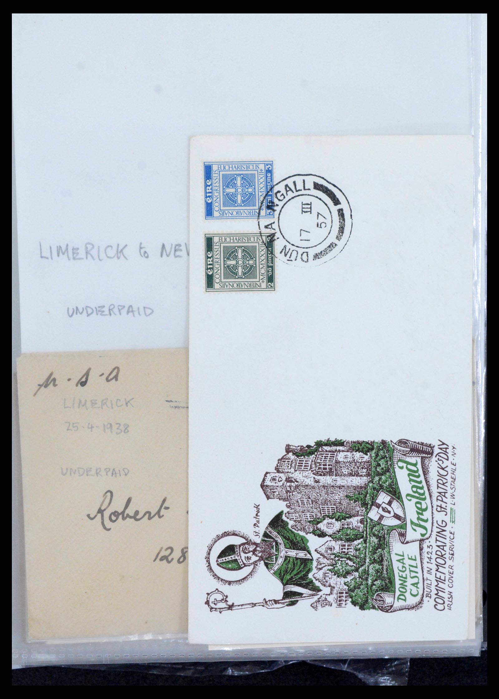 38337 0190 - Postzegelverzameling 38337 Ierland brieven 1721 (!)-1922.