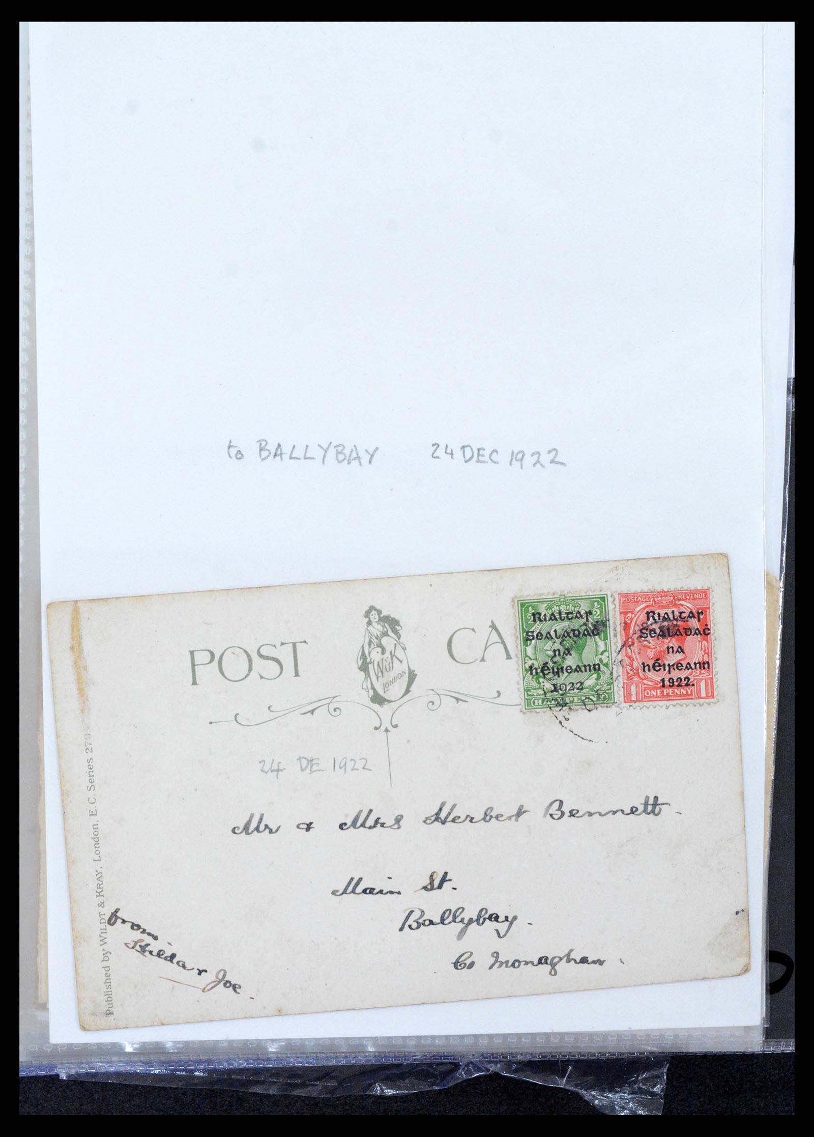 38337 0198 - Postzegelverzameling 38337 Ierland brieven 1721 (!)-1922.