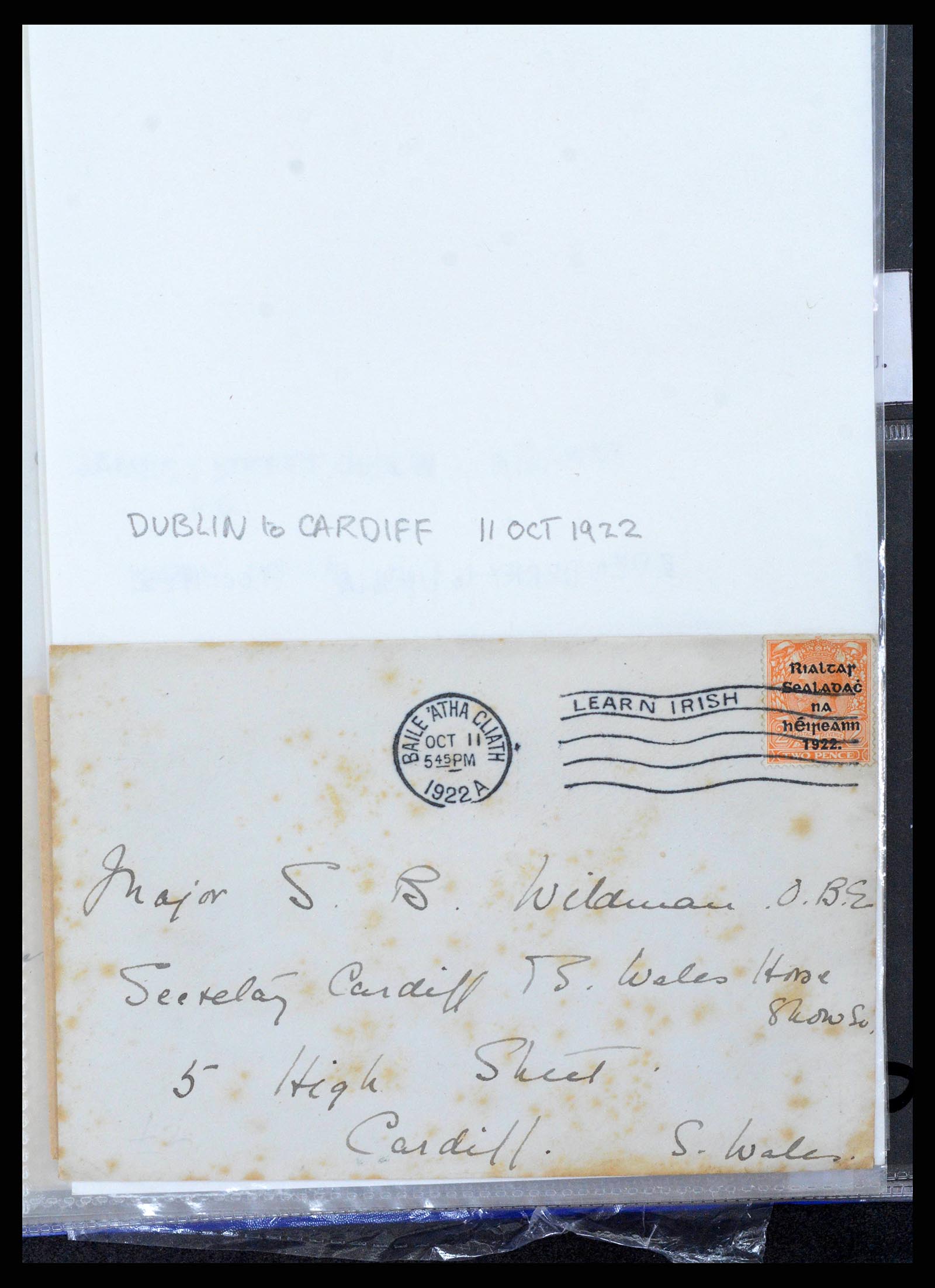 38337 0203 - Postzegelverzameling 38337 Ierland brieven 1721 (!)-1922.