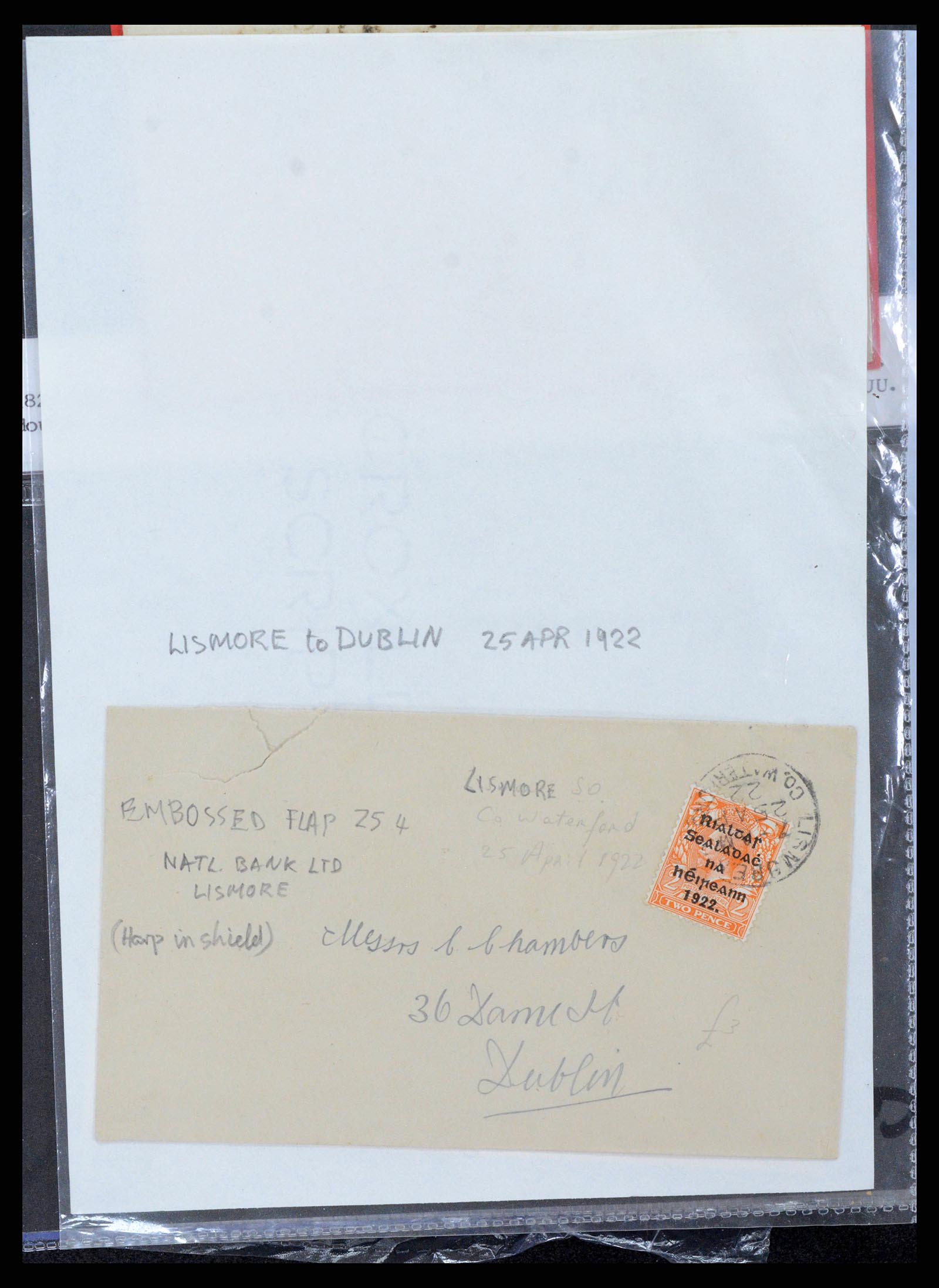 38337 0215 - Postzegelverzameling 38337 Ierland brieven 1721 (!)-1922.