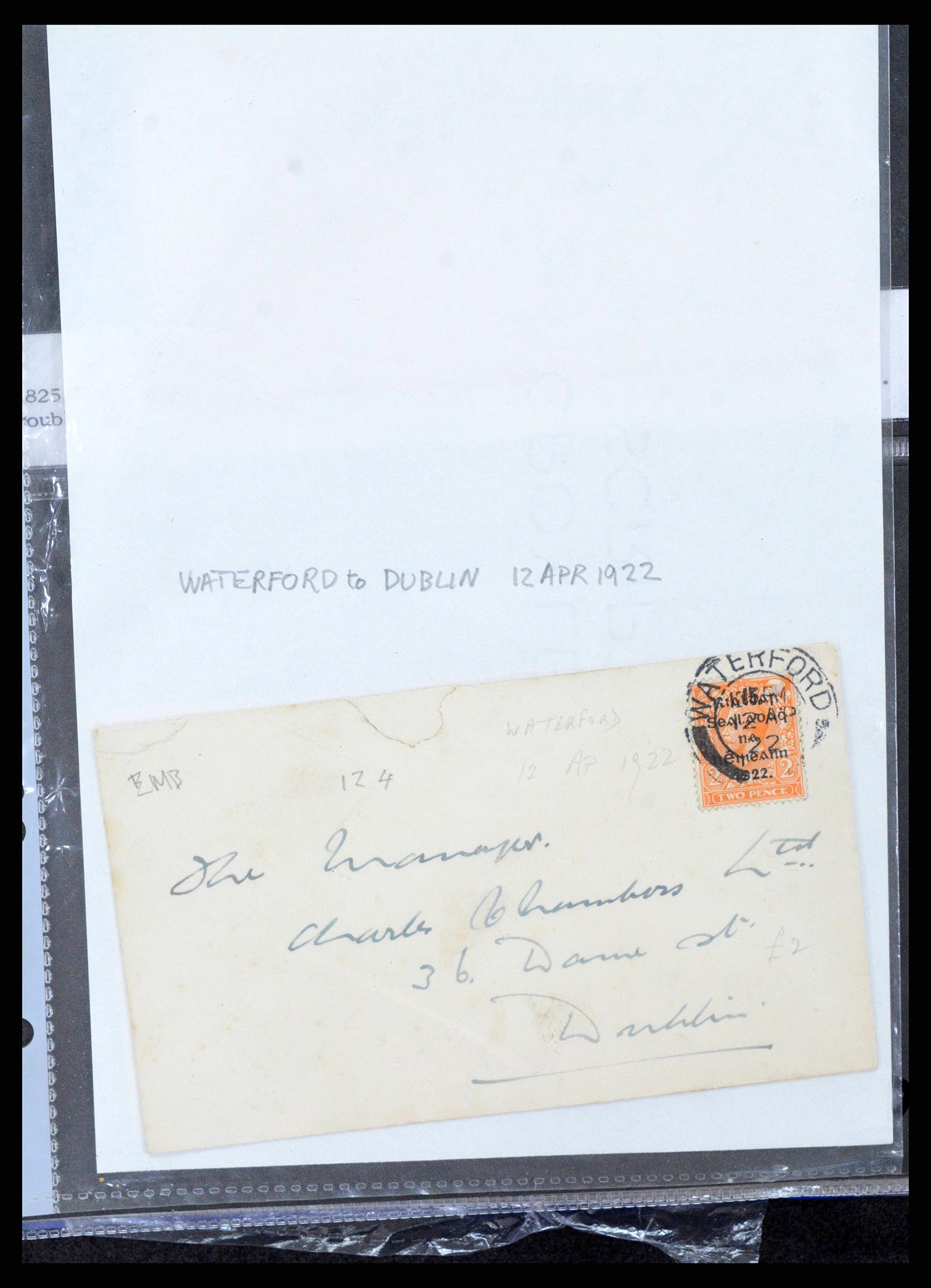 38337 0216 - Postzegelverzameling 38337 Ierland brieven 1721 (!)-1922.