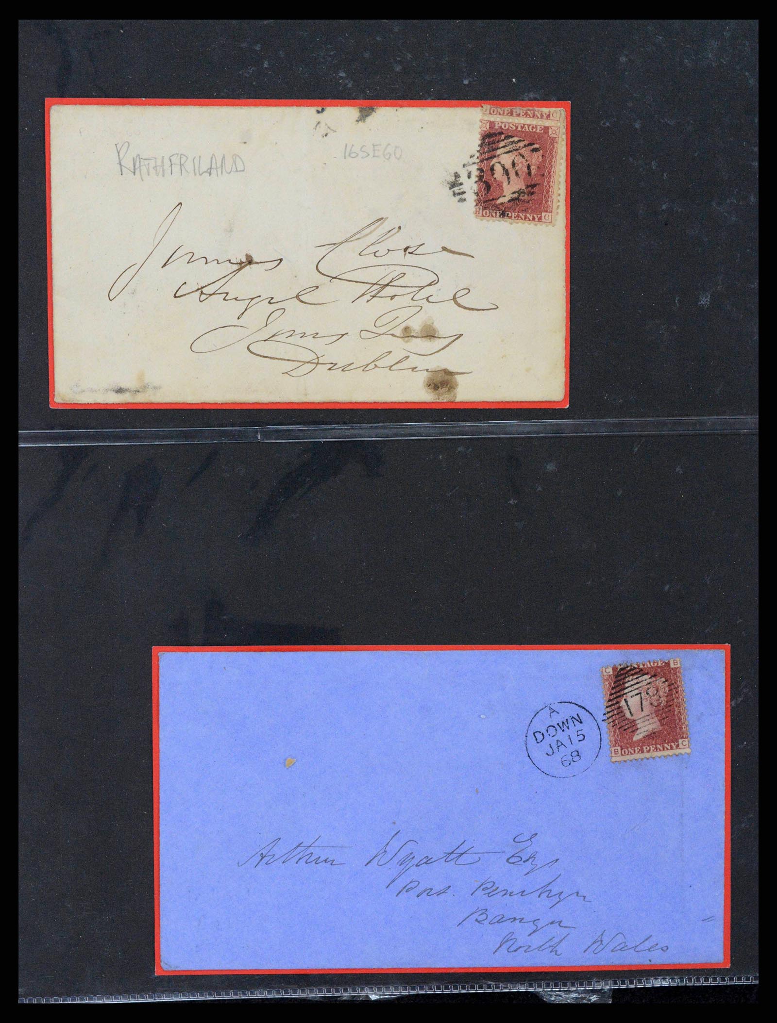 38337 0218 - Postzegelverzameling 38337 Ierland brieven 1721 (!)-1922.