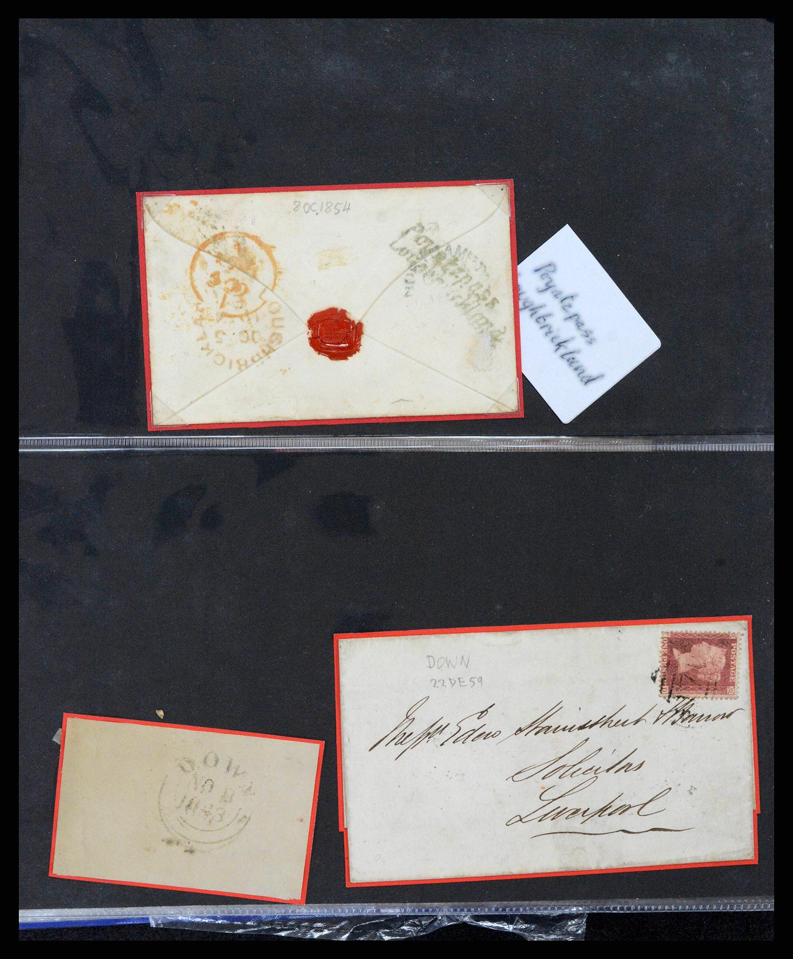 38337 0220 - Postzegelverzameling 38337 Ierland brieven 1721 (!)-1922.