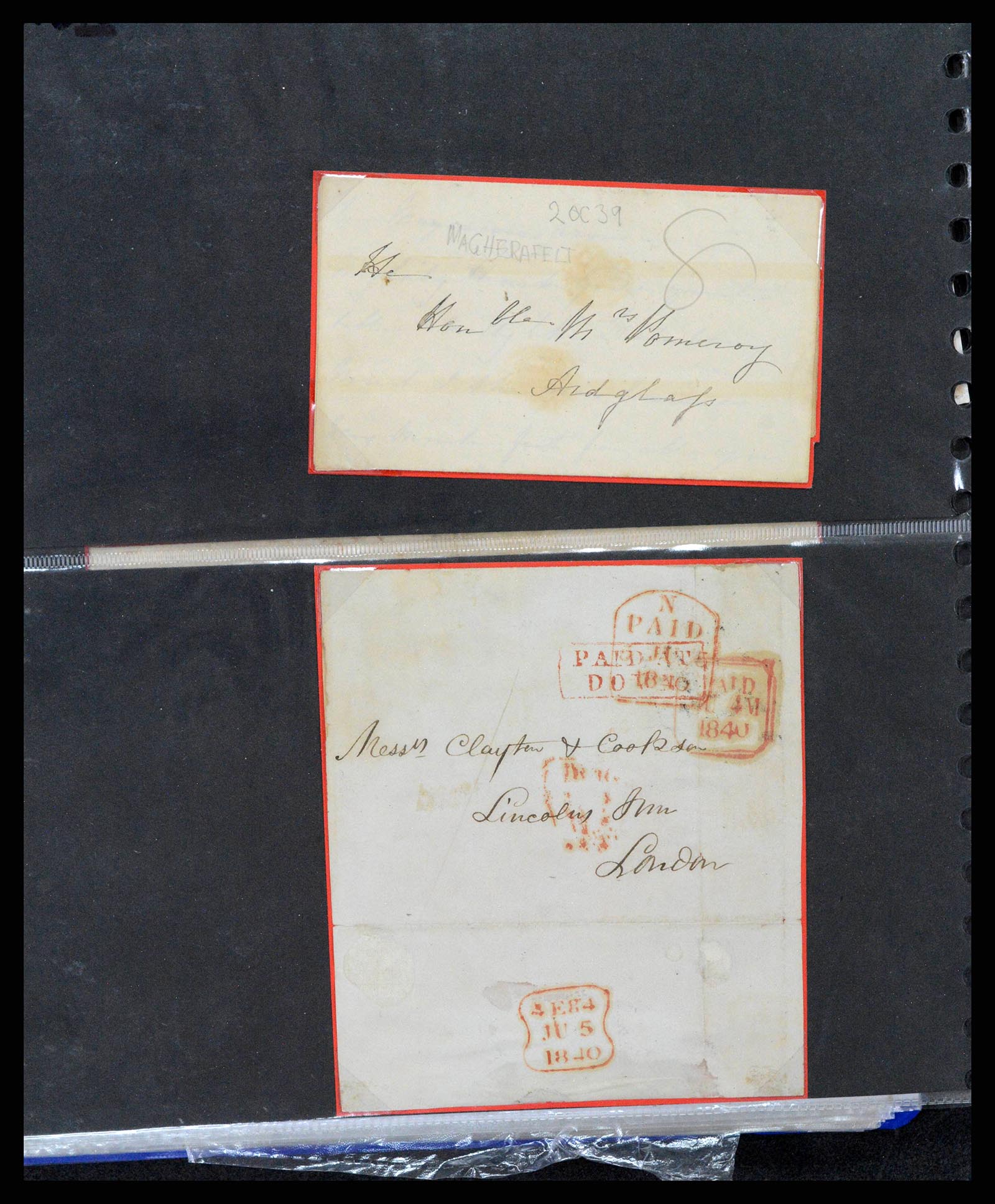 38337 0224 - Postzegelverzameling 38337 Ierland brieven 1721 (!)-1922.