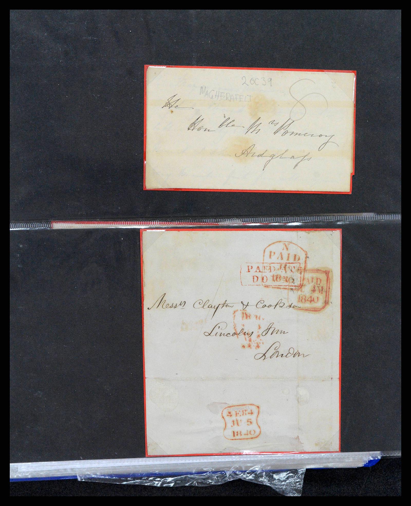38337 0226 - Postzegelverzameling 38337 Ierland brieven 1721 (!)-1922.