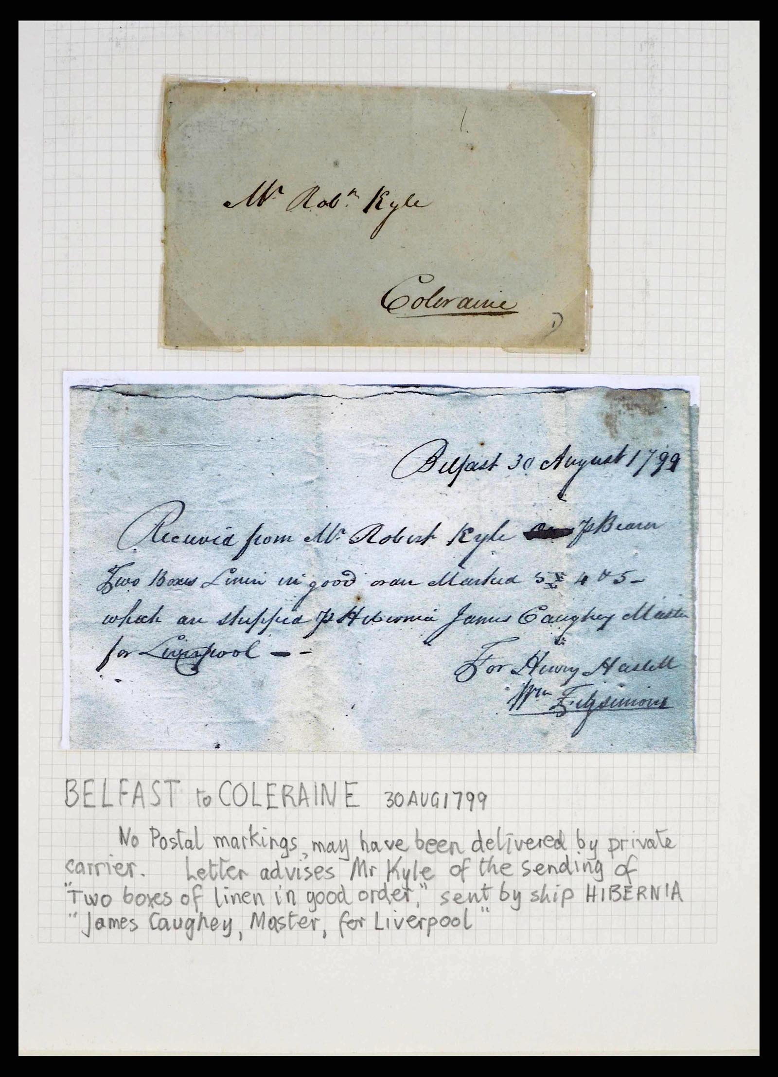 38338 0001 - Postzegelverzameling 38338 Ierland brieven 1763 (!)-1950.