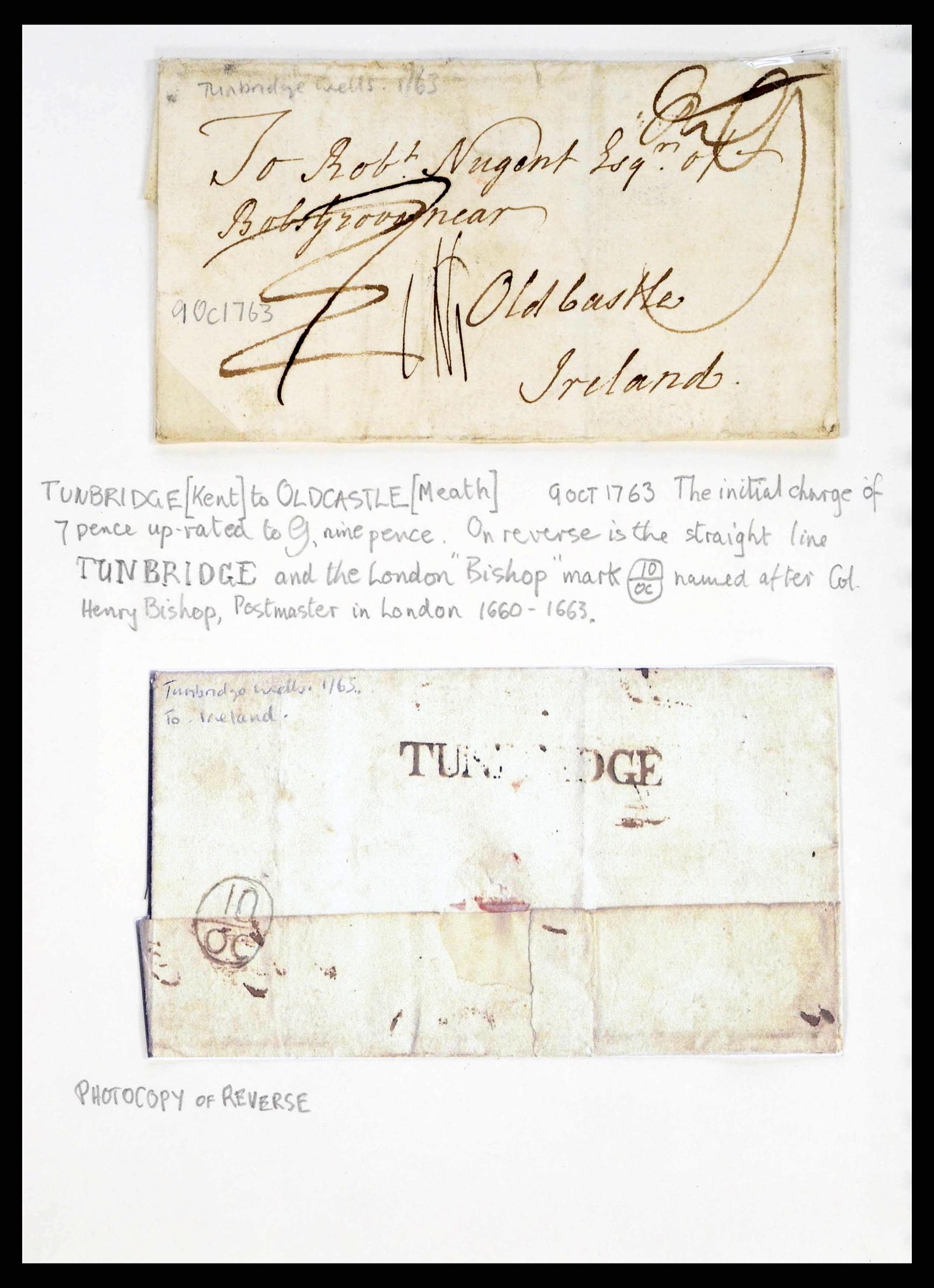 38338 0002 - Postzegelverzameling 38338 Ierland brieven 1763 (!)-1950.