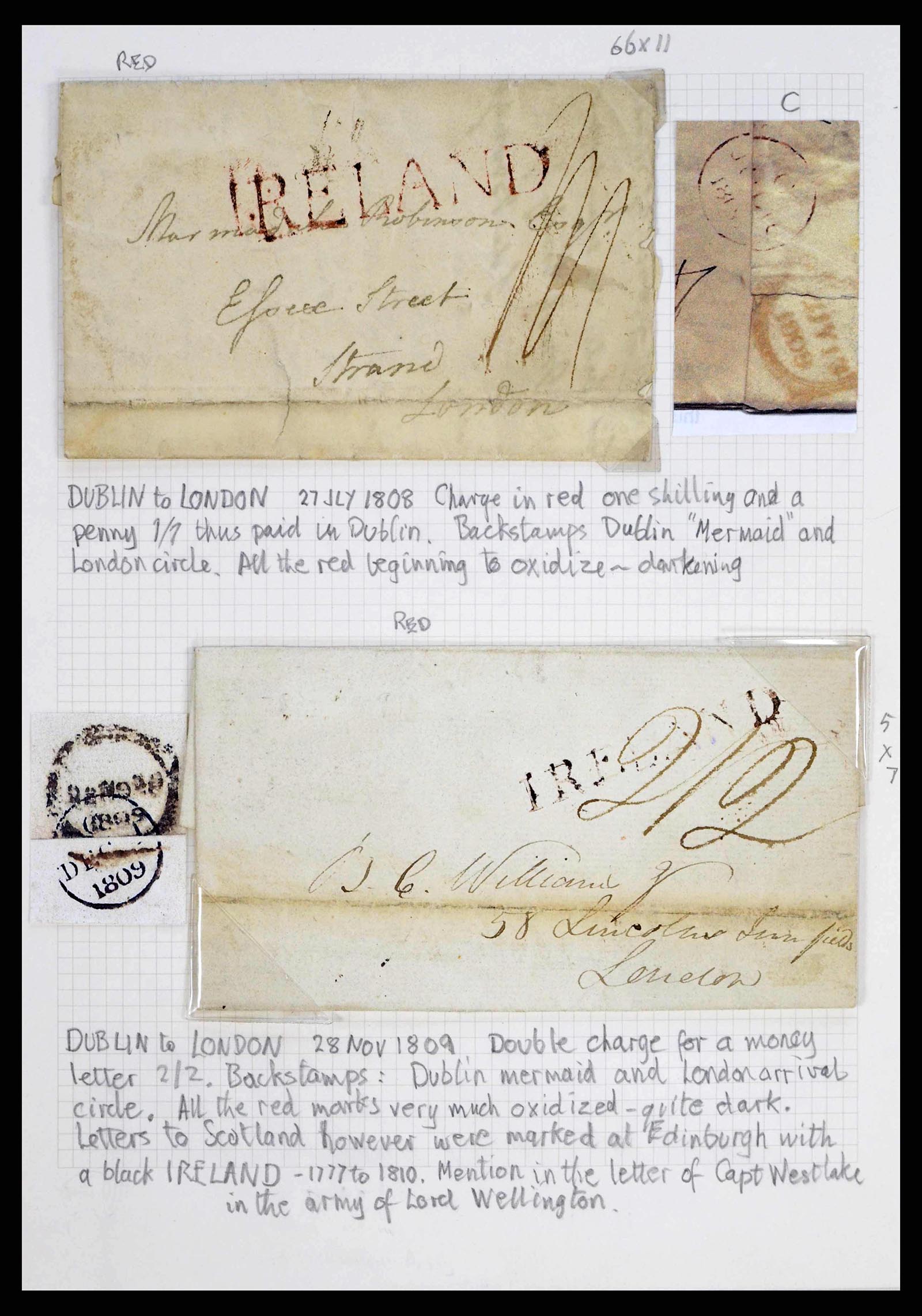 38338 0006 - Postzegelverzameling 38338 Ierland brieven 1763 (!)-1950.