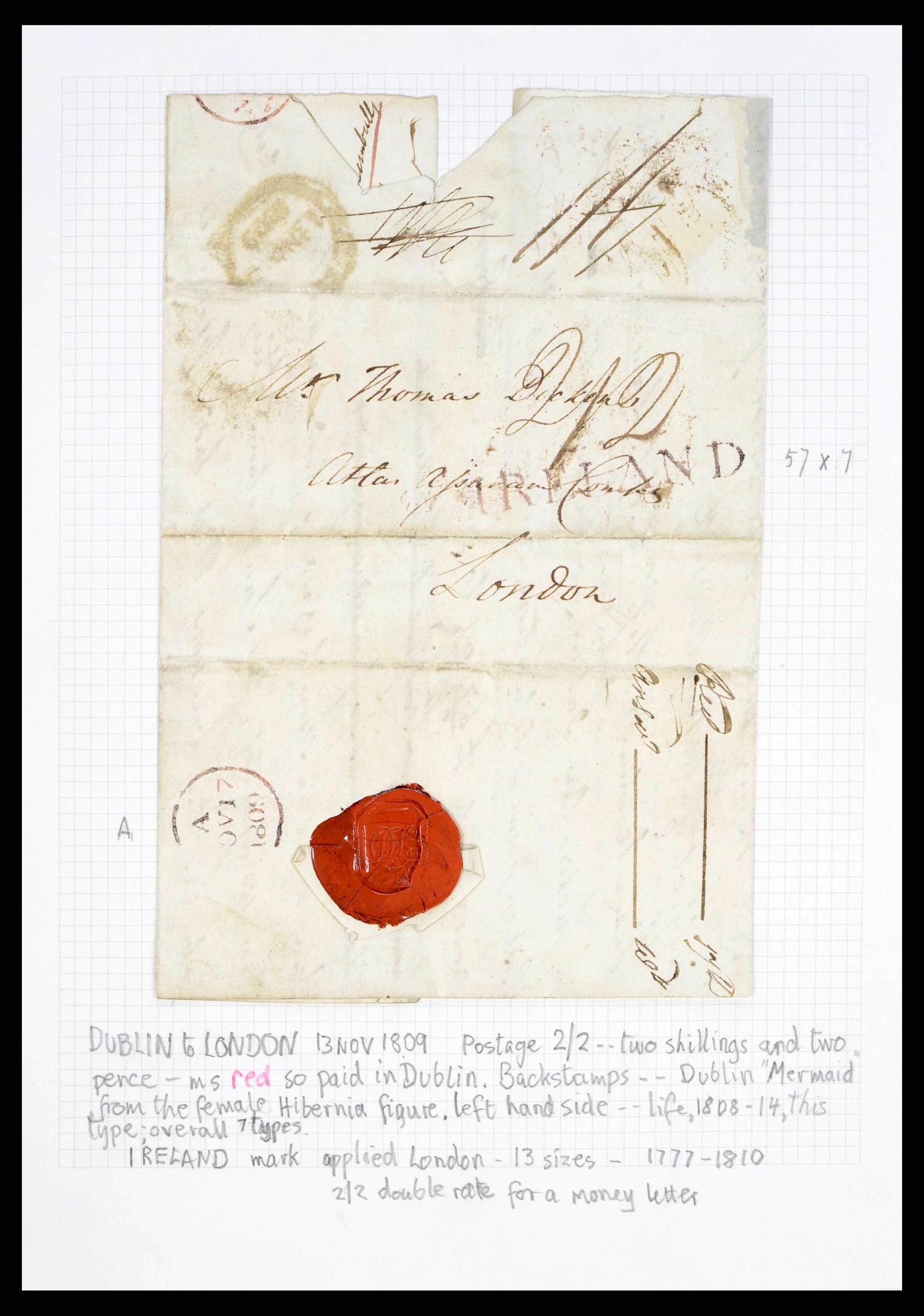 38338 0007 - Postzegelverzameling 38338 Ierland brieven 1763 (!)-1950.