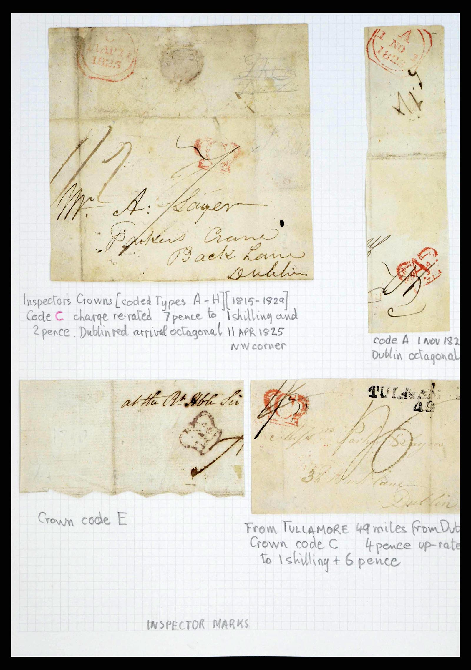 38338 0020 - Postzegelverzameling 38338 Ierland brieven 1763 (!)-1950.