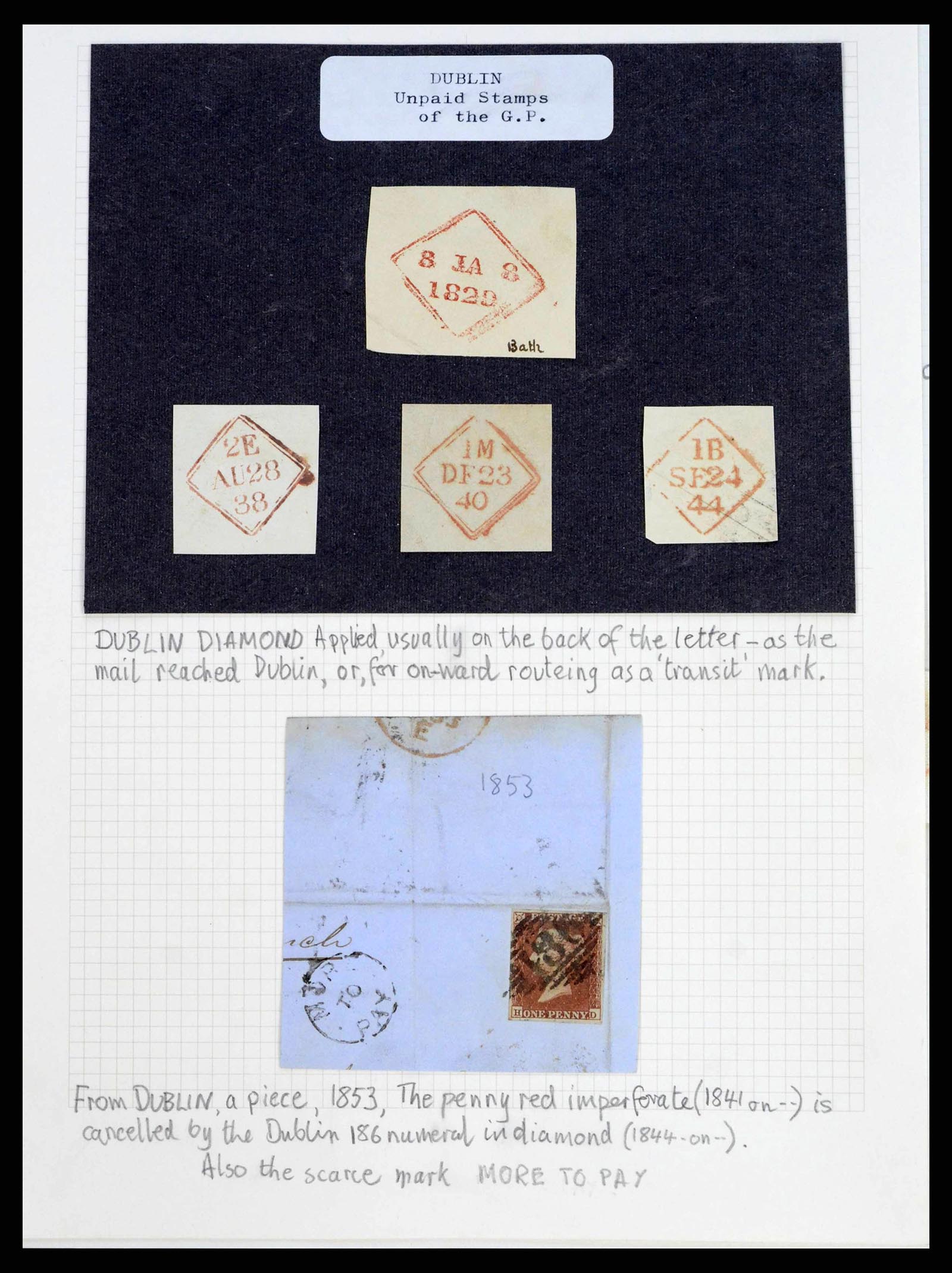 38338 0023 - Stamp collection 38338 Ireland covers 1763 (!)-1950.