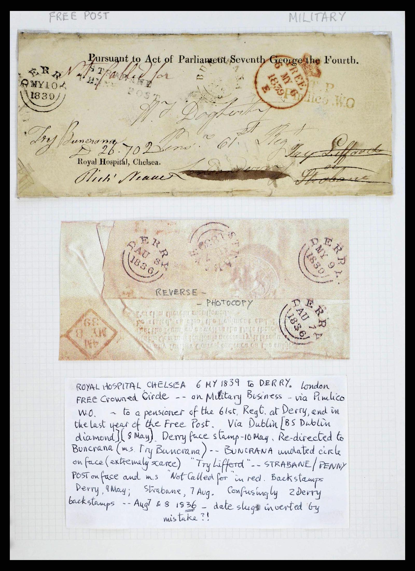 38338 0035 - Stamp collection 38338 Ireland covers 1763 (!)-1950.