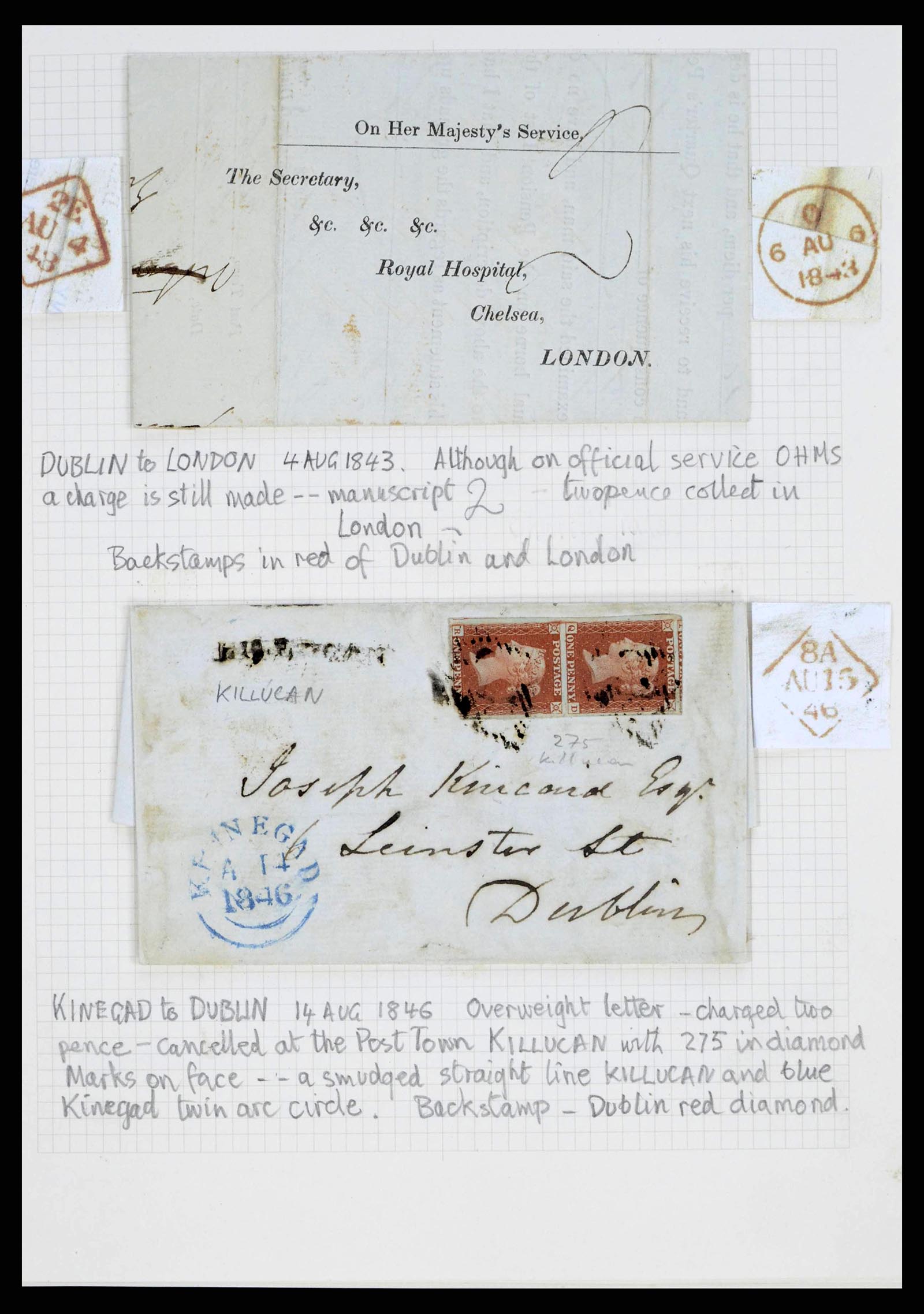 38338 0045 - Stamp collection 38338 Ireland covers 1763 (!)-1950.