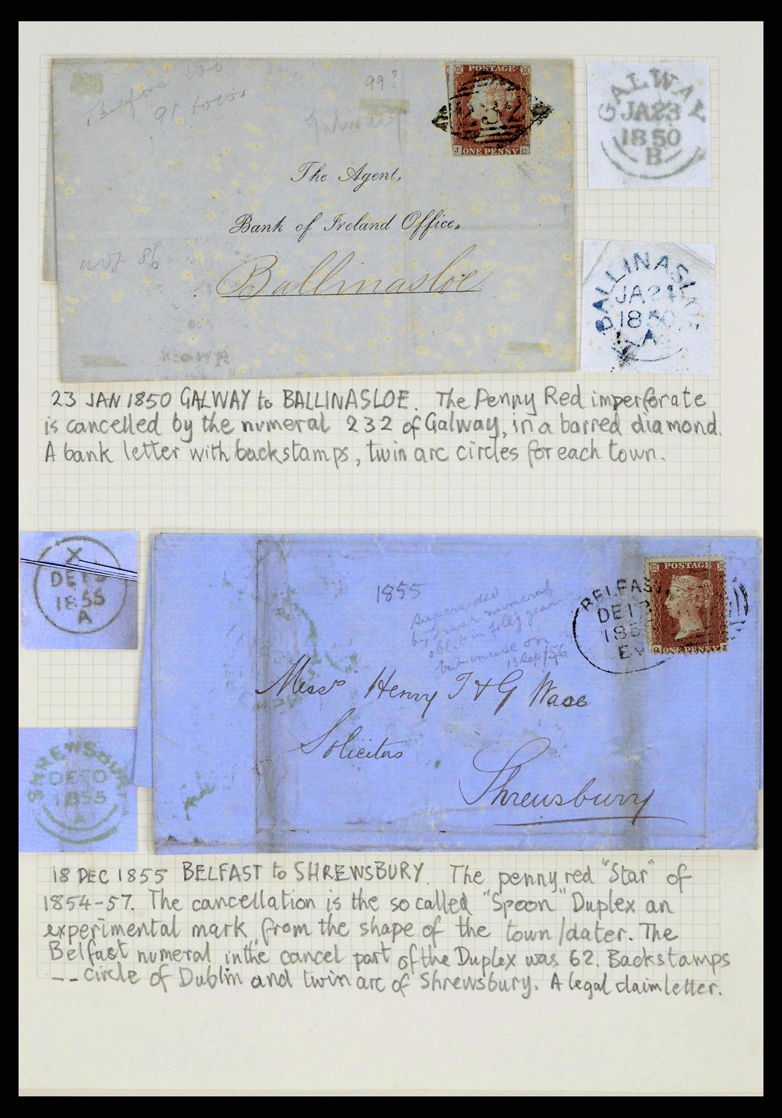 38338 0049 - Stamp collection 38338 Ireland covers 1763 (!)-1950.