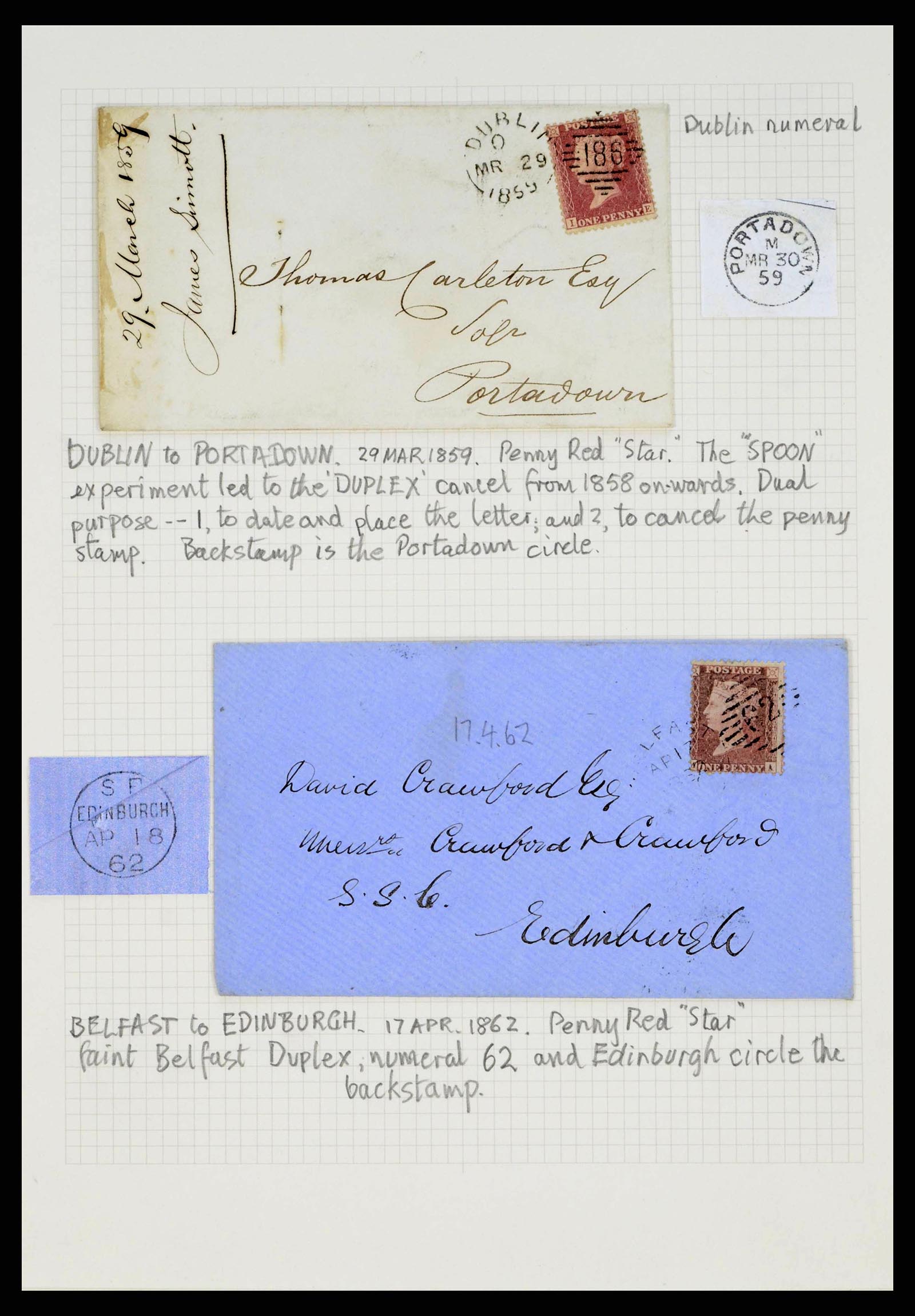 38338 0054 - Stamp collection 38338 Ireland covers 1763 (!)-1950.