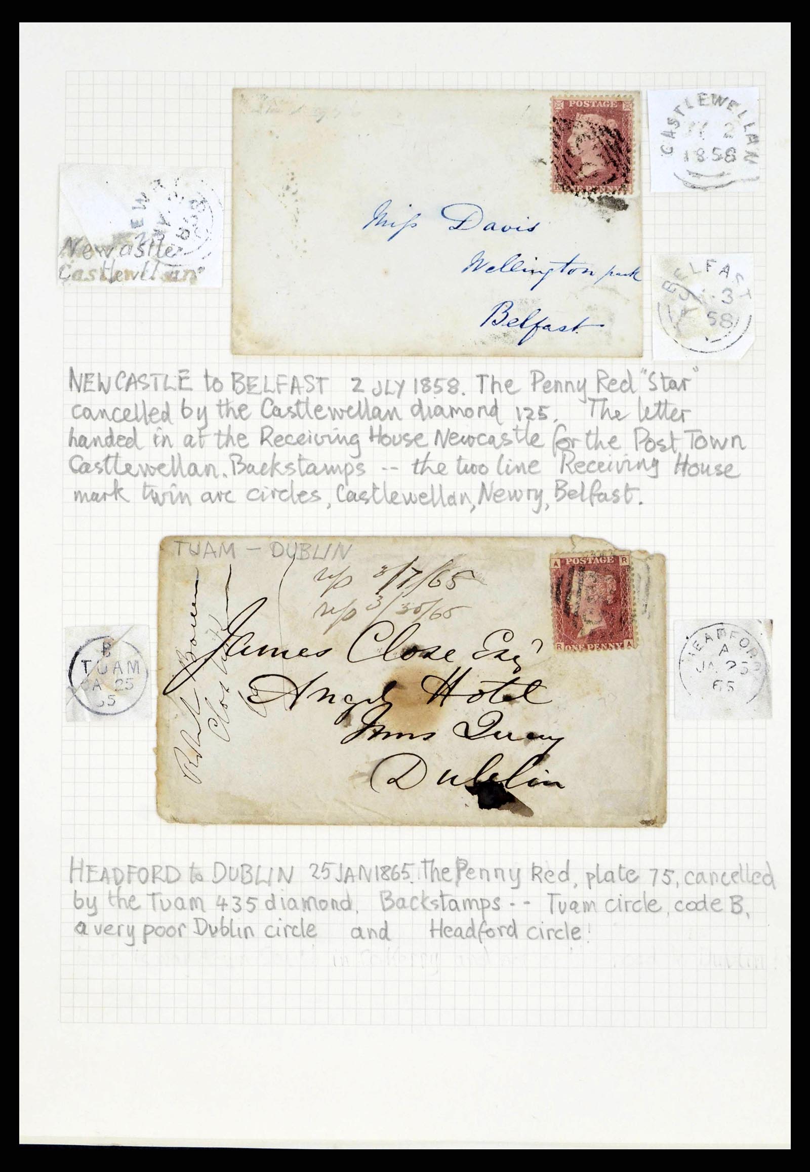 38338 0056 - Stamp collection 38338 Ireland covers 1763 (!)-1950.
