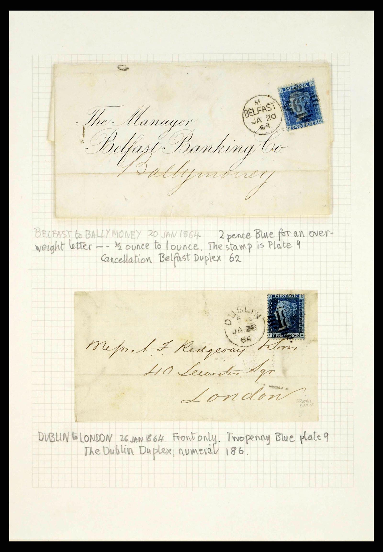 38338 0060 - Stamp collection 38338 Ireland covers 1763 (!)-1950.