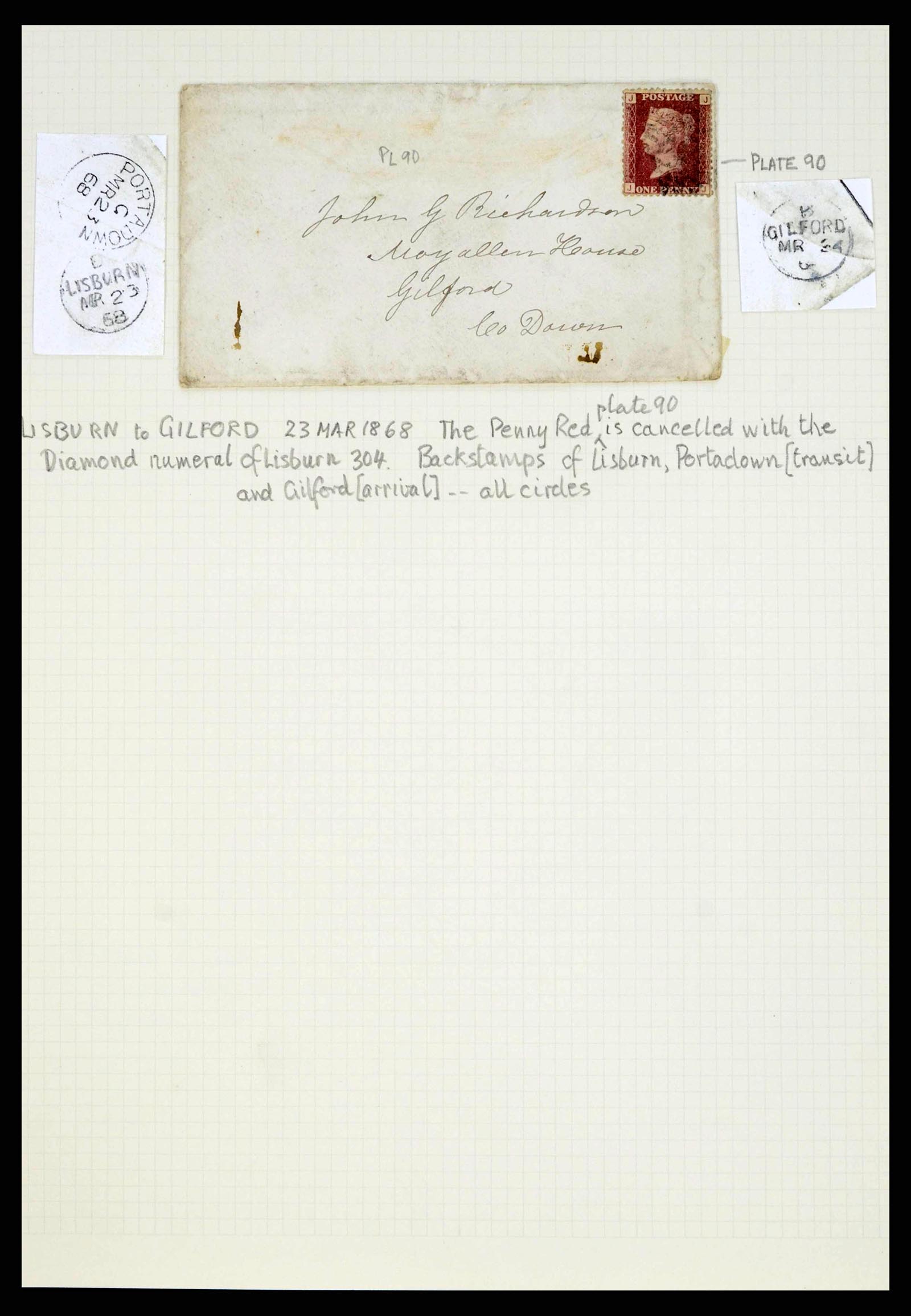 38338 0064 - Stamp collection 38338 Ireland covers 1763 (!)-1950.