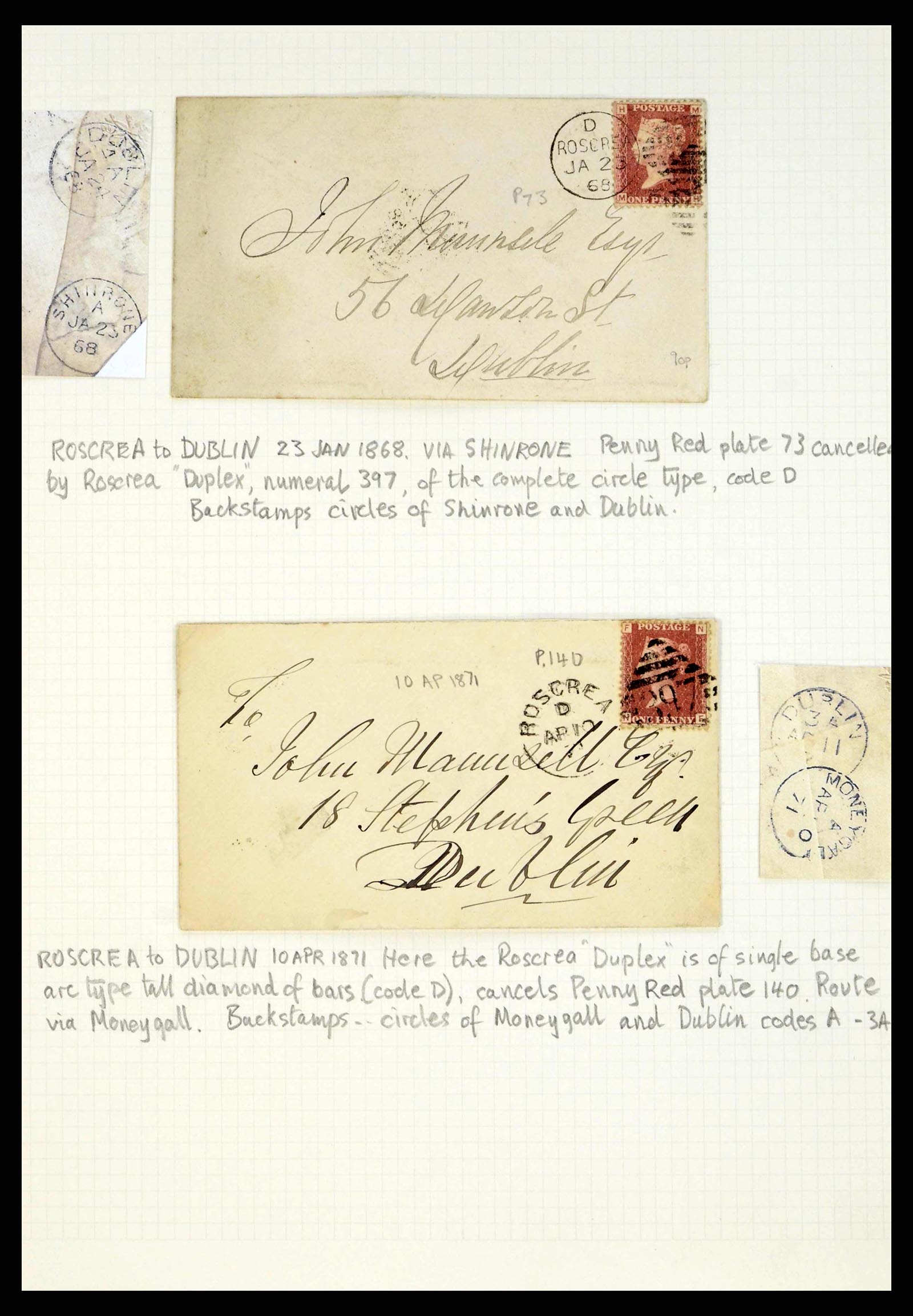 38338 0065 - Stamp collection 38338 Ireland covers 1763 (!)-1950.