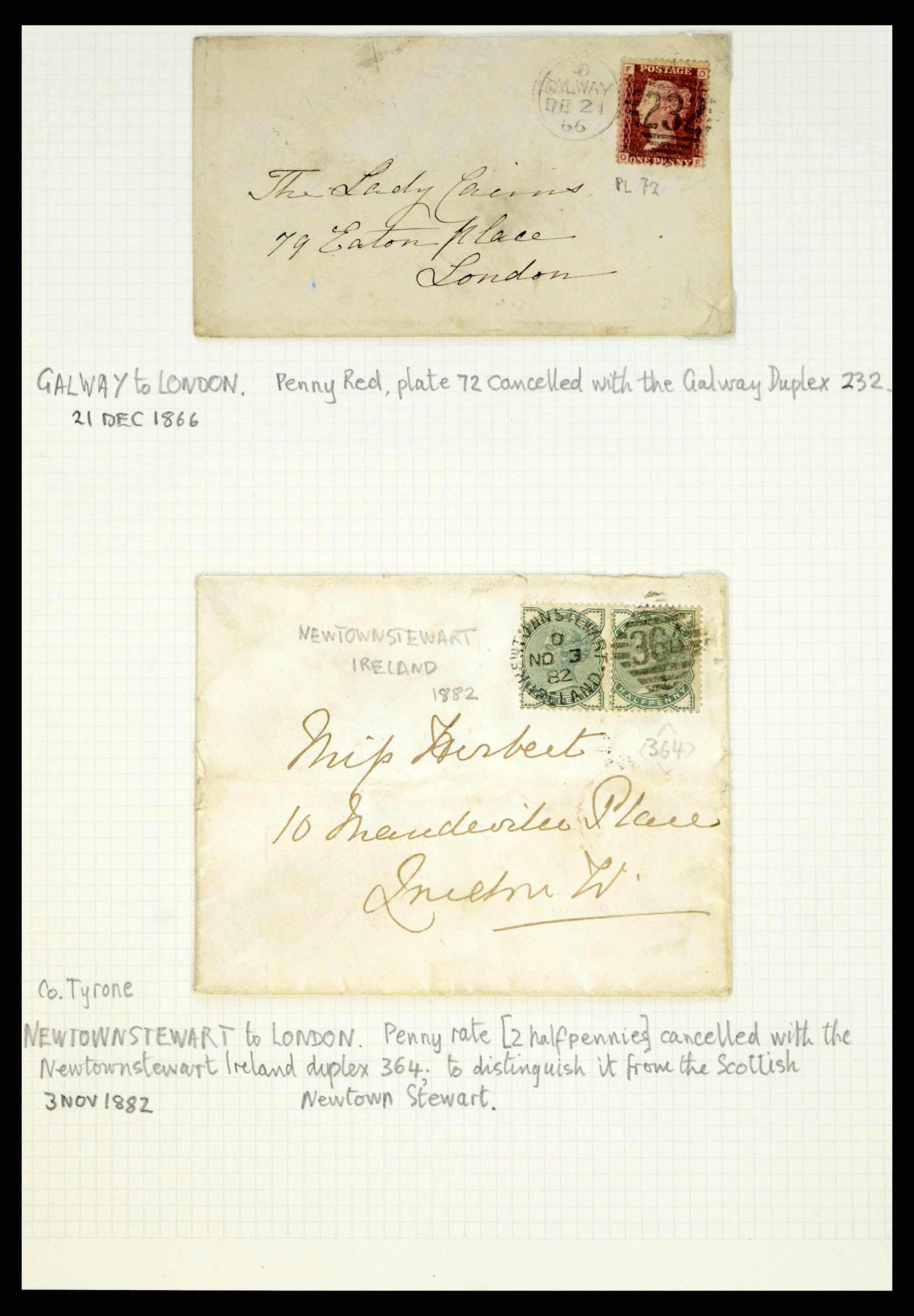 38338 0066 - Stamp collection 38338 Ireland covers 1763 (!)-1950.