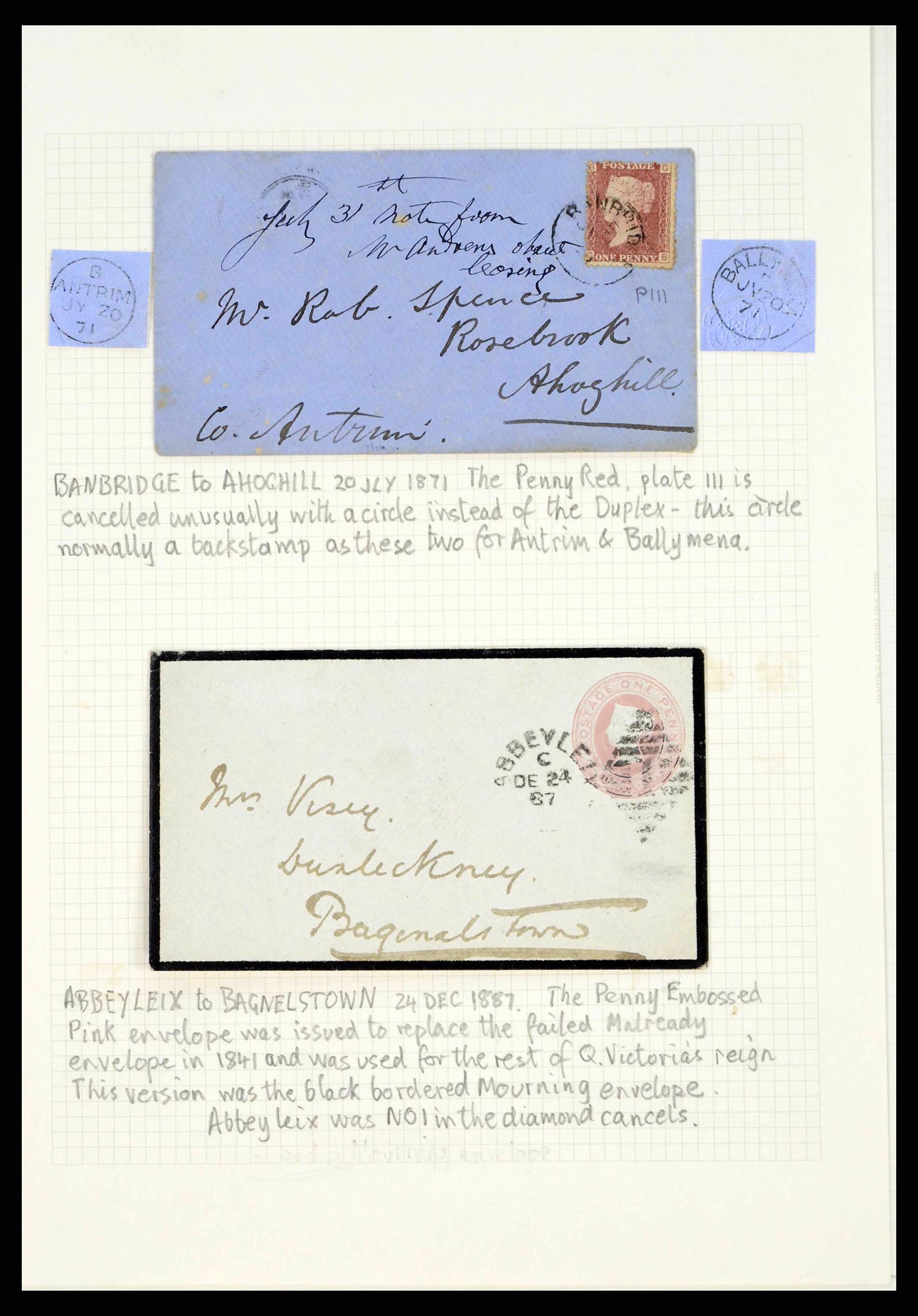 38338 0067 - Stamp collection 38338 Ireland covers 1763 (!)-1950.