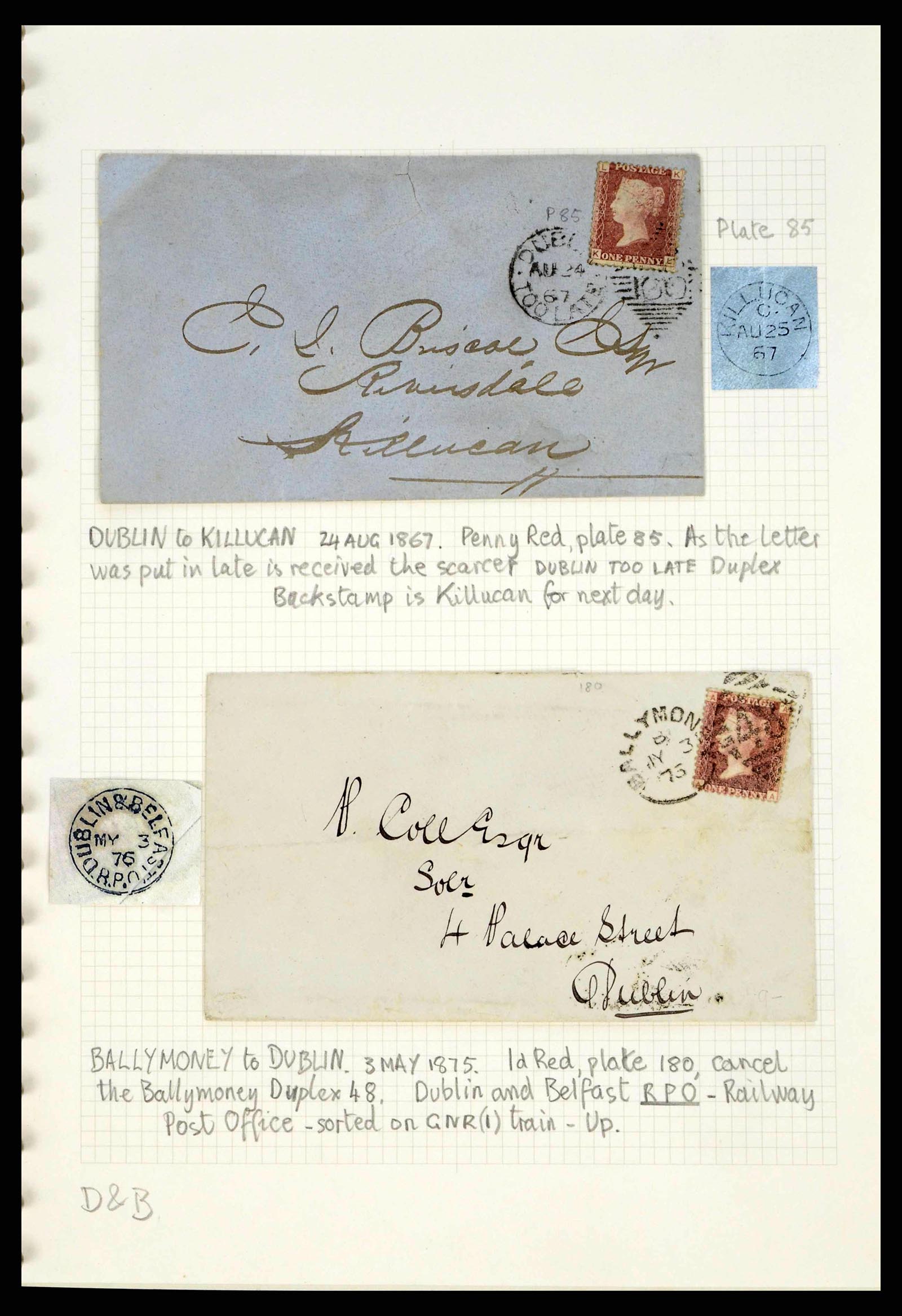 38338 0070 - Stamp collection 38338 Ireland covers 1763 (!)-1950.