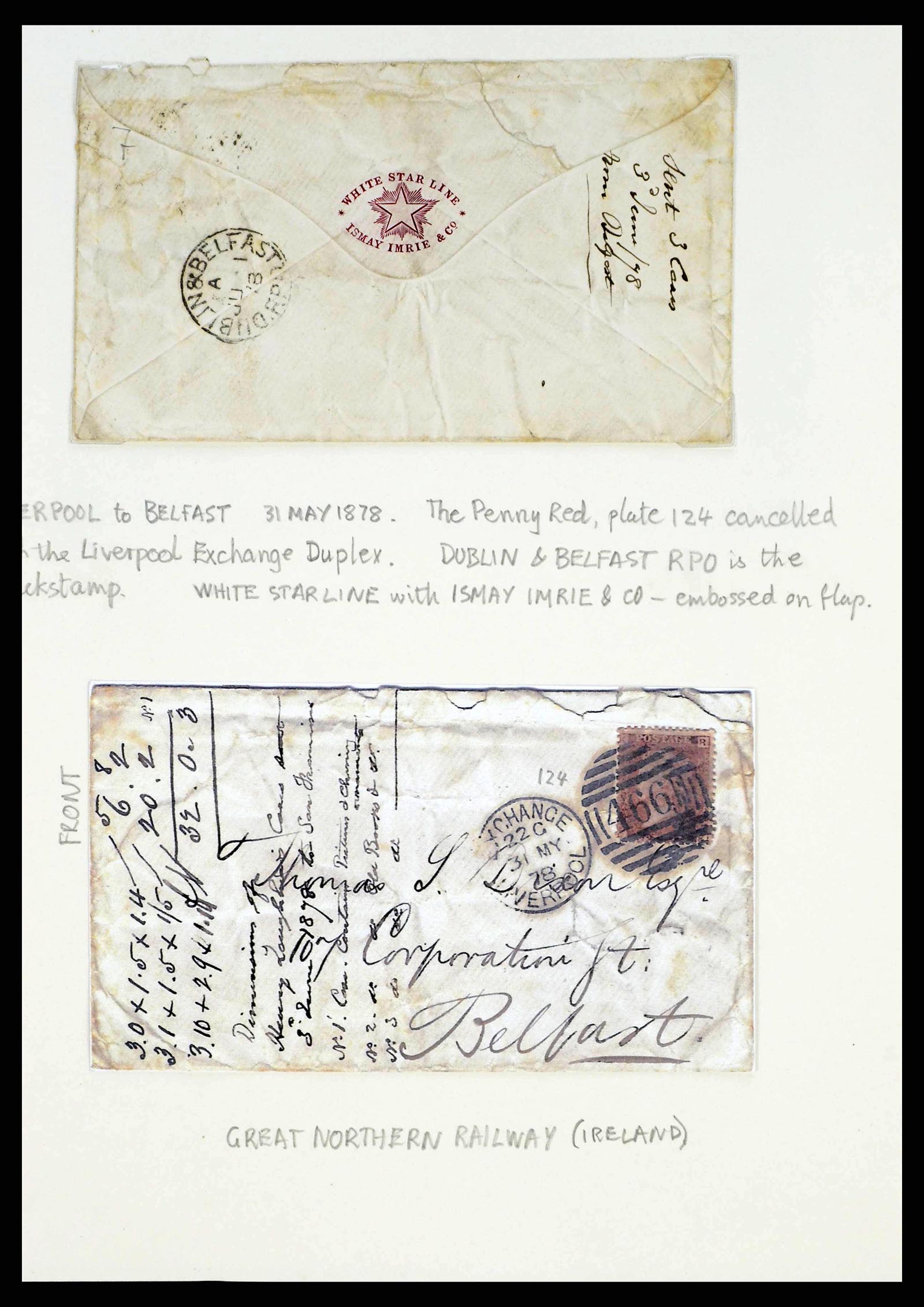 38338 0077 - Stamp collection 38338 Ireland covers 1763 (!)-1950.