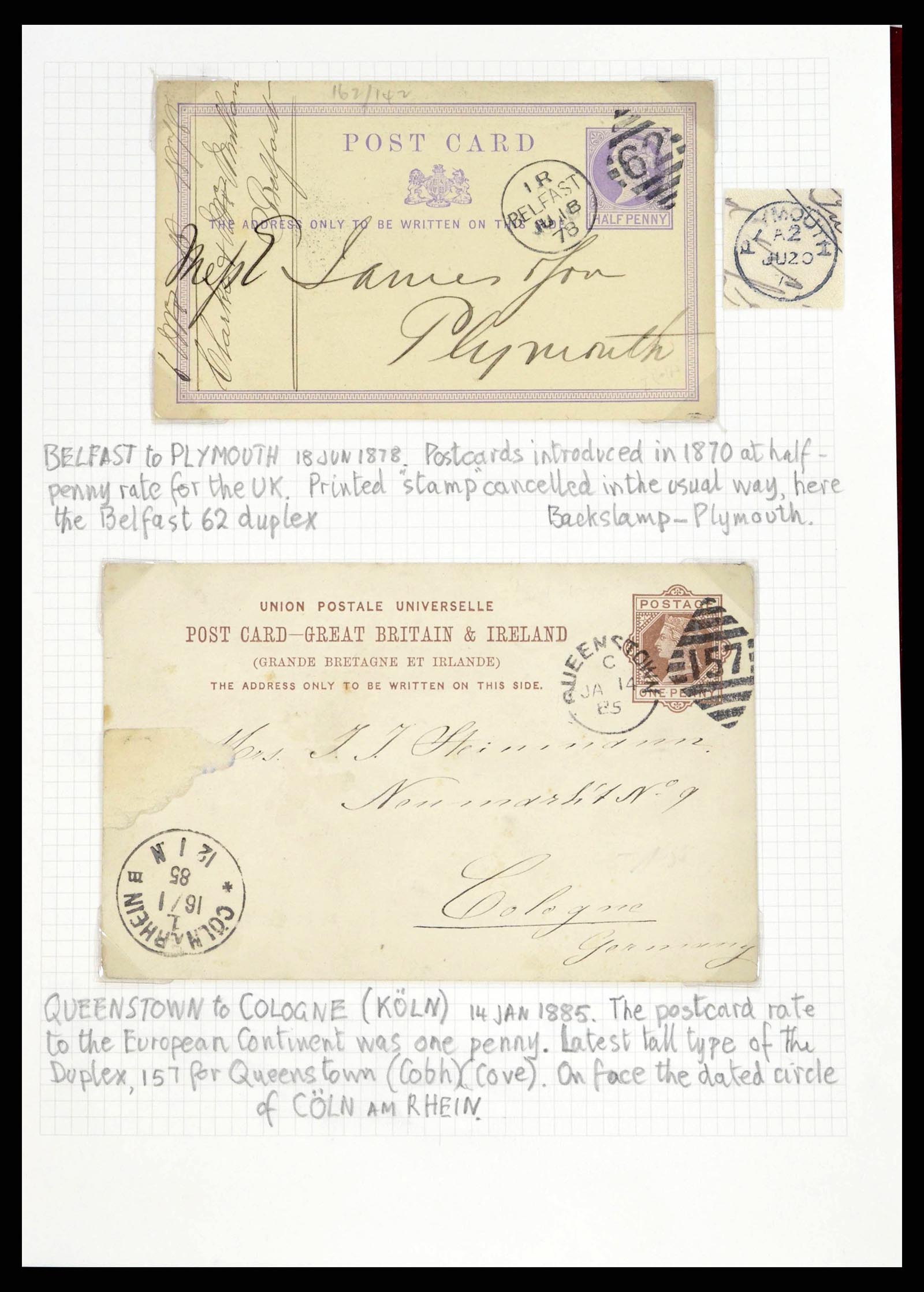 38338 0078 - Stamp collection 38338 Ireland covers 1763 (!)-1950.