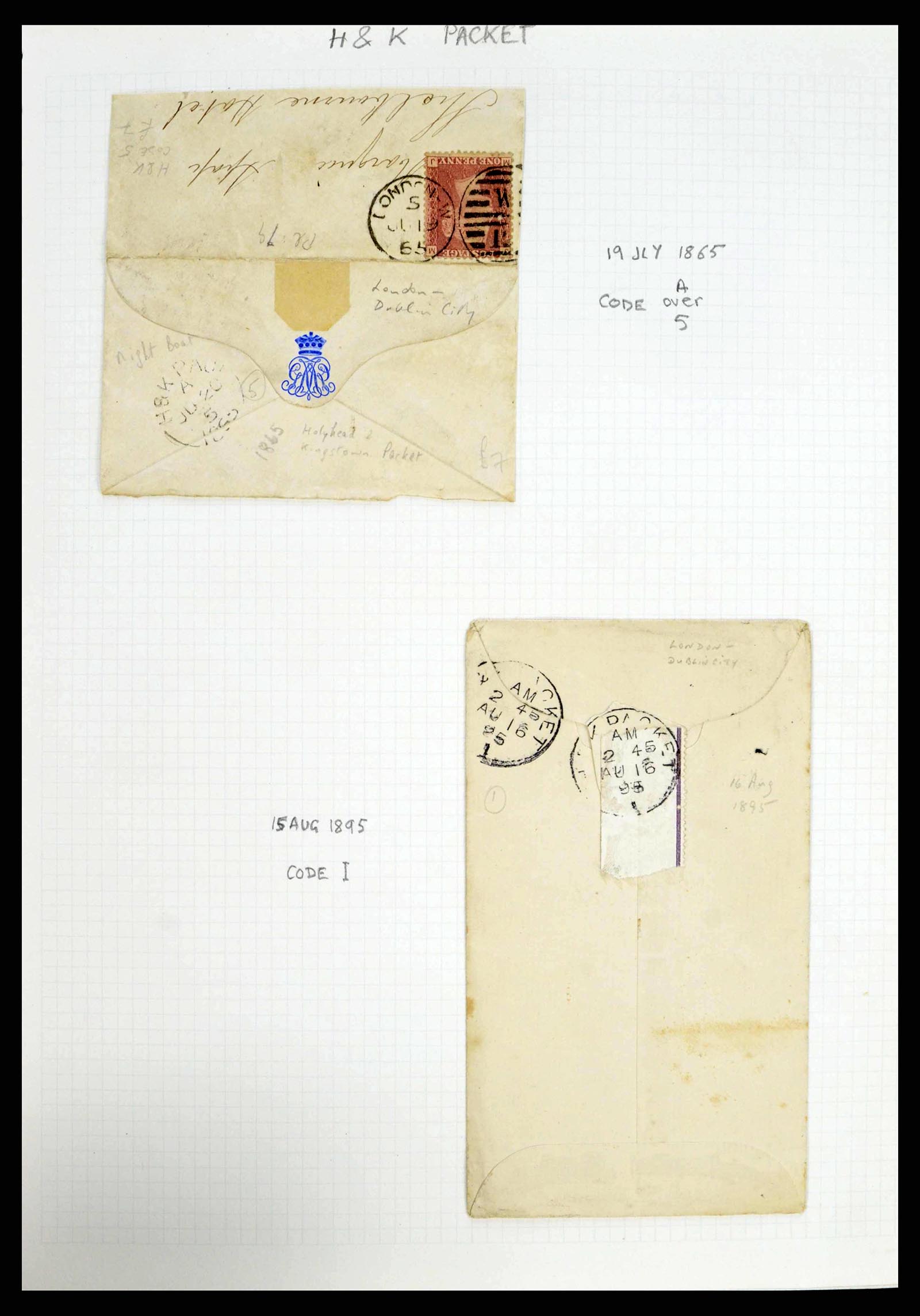 38338 0083 - Stamp collection 38338 Ireland covers 1763 (!)-1950.