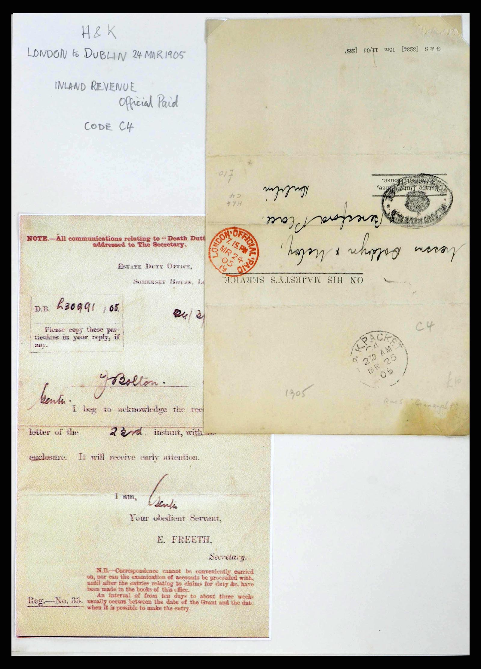 38338 0086 - Stamp collection 38338 Ireland covers 1763 (!)-1950.