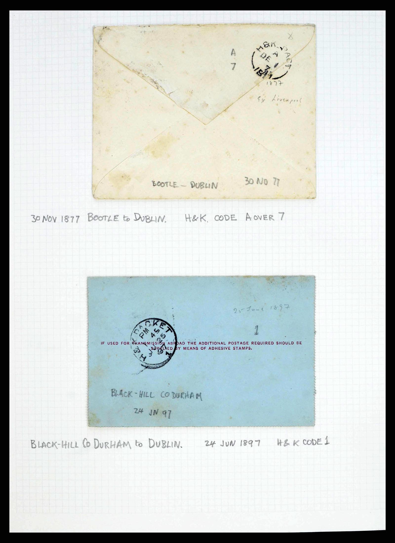 38338 0087 - Stamp collection 38338 Ireland covers 1763 (!)-1950.