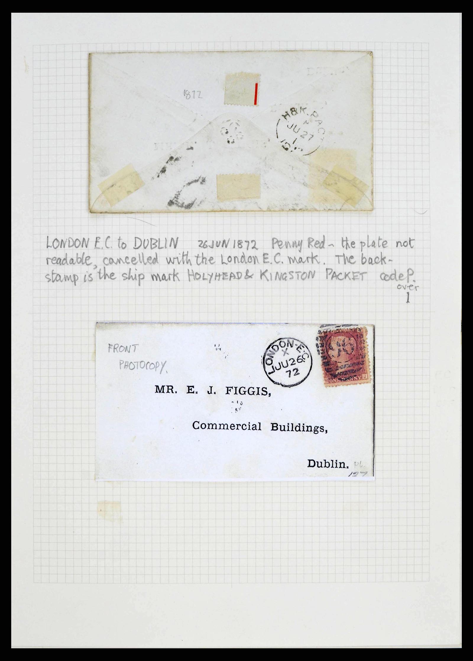 38338 0089 - Stamp collection 38338 Ireland covers 1763 (!)-1950.