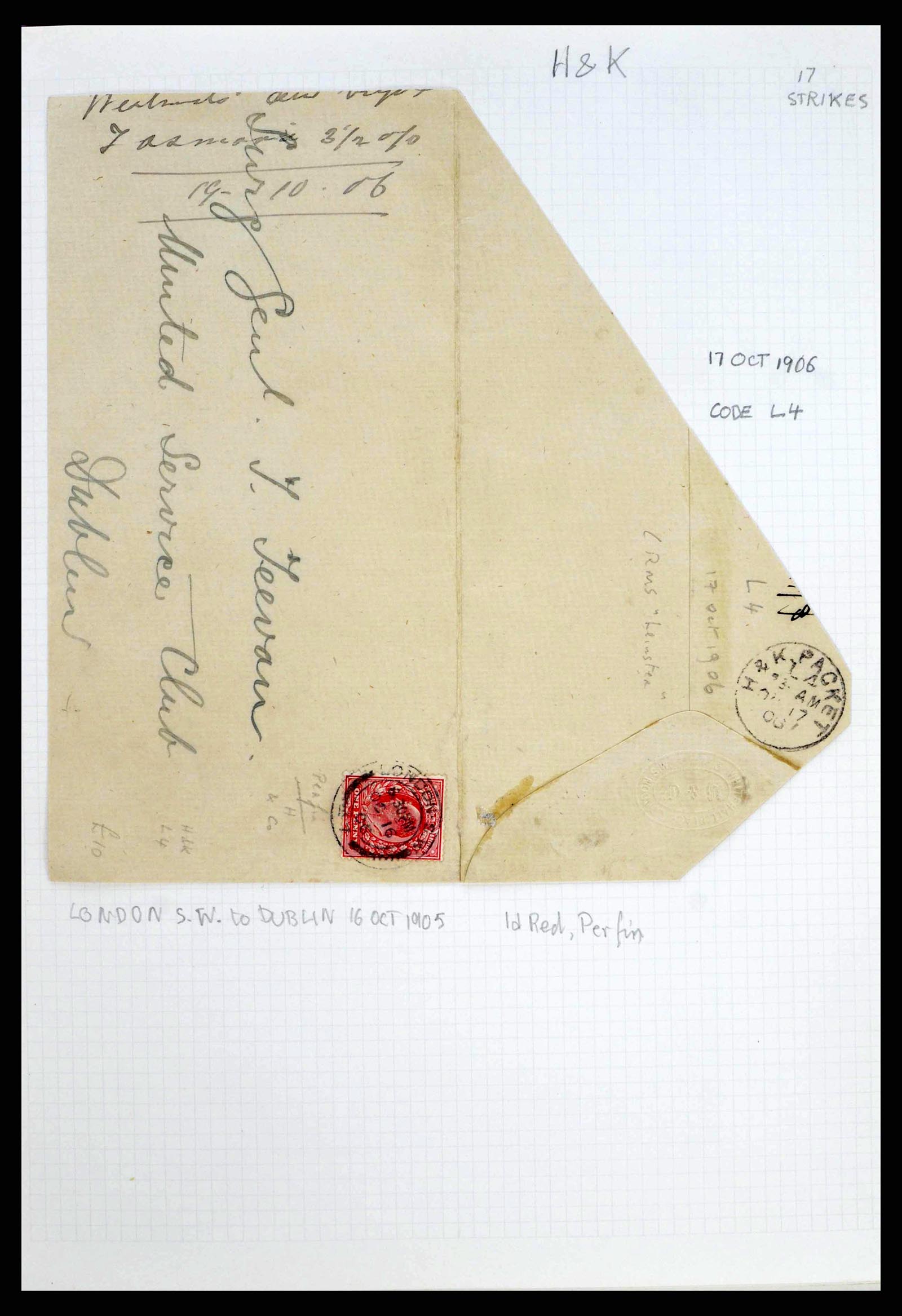 38338 0091 - Stamp collection 38338 Ireland covers 1763 (!)-1950.
