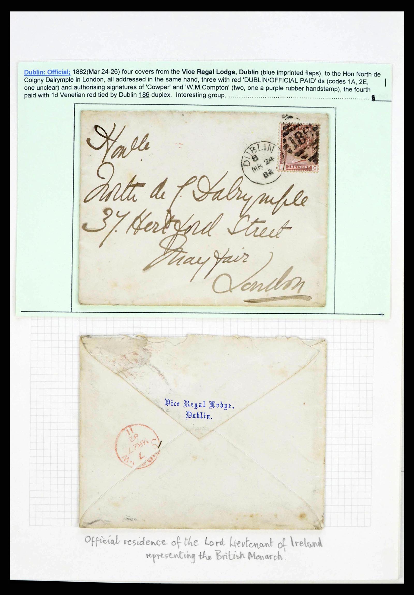 38338 0096 - Stamp collection 38338 Ireland covers 1763 (!)-1950.