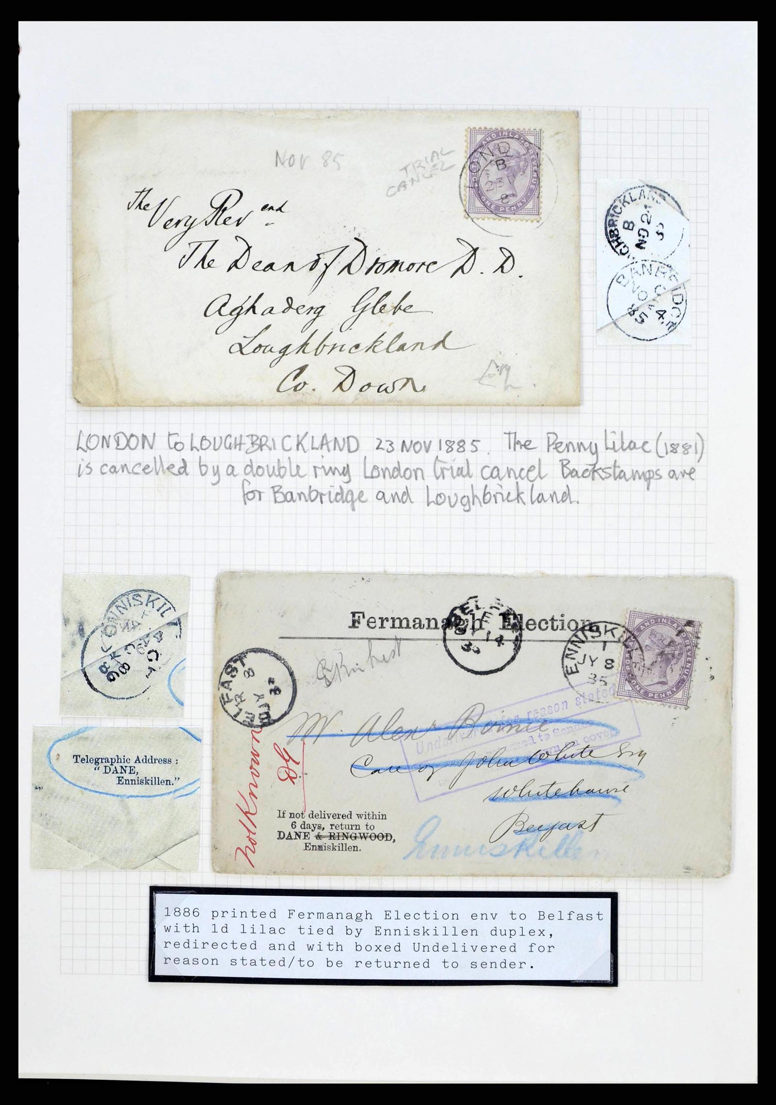 38338 0100 - Stamp collection 38338 Ireland covers 1763 (!)-1950.