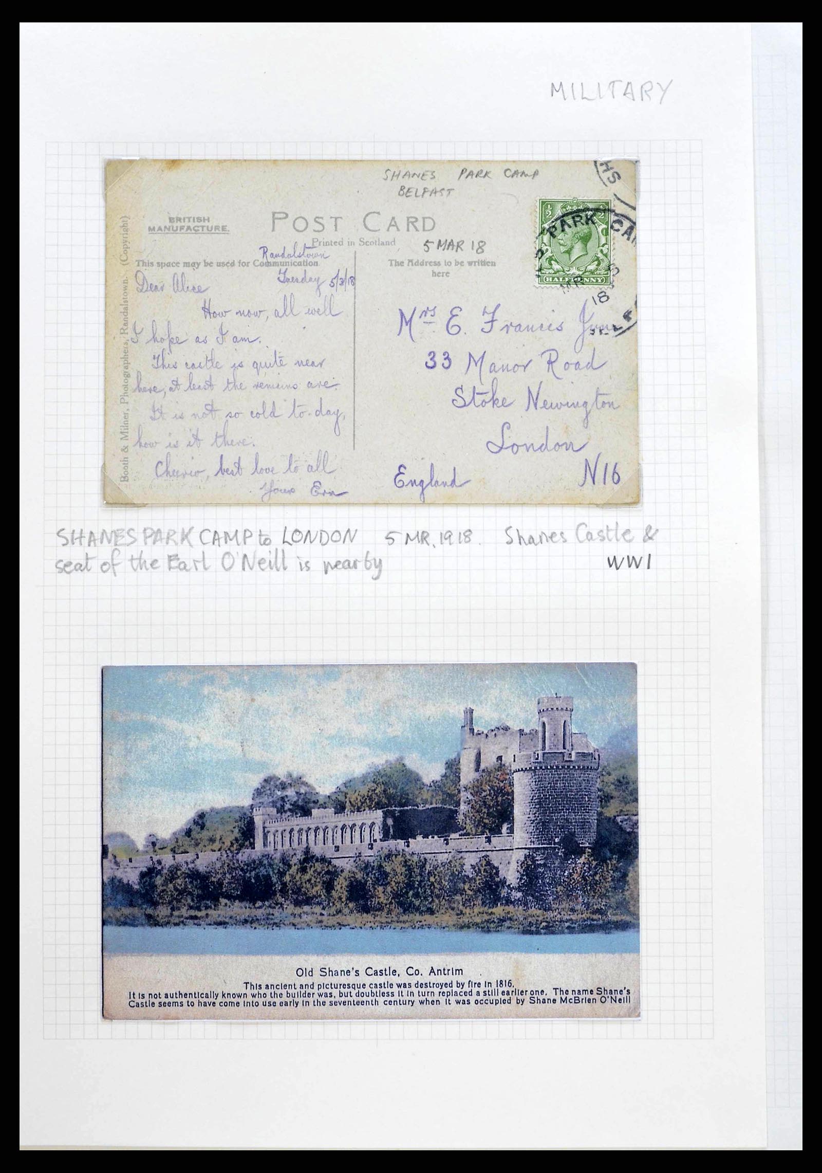 38338 0181 - Stamp collection 38338 Ireland covers 1763 (!)-1950.