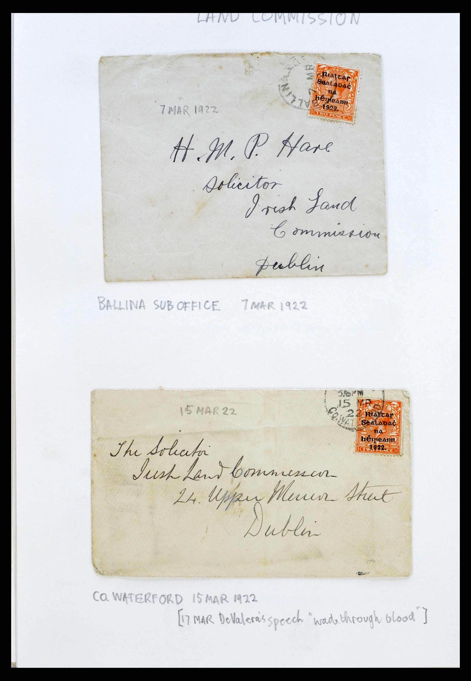 38338 0193 - Stamp collection 38338 Ireland covers 1763 (!)-1950.