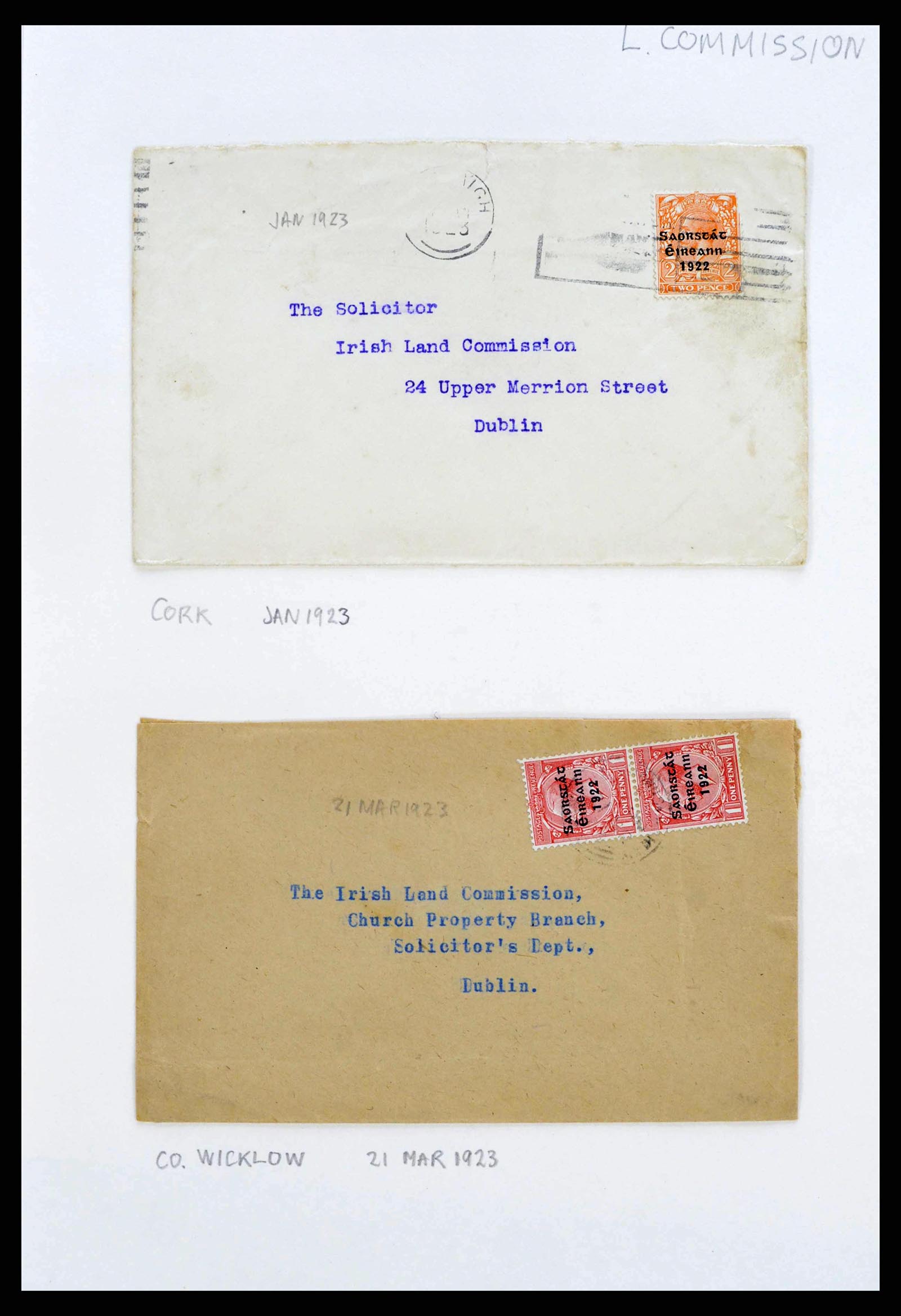 38338 0195 - Stamp collection 38338 Ireland covers 1763 (!)-1950.