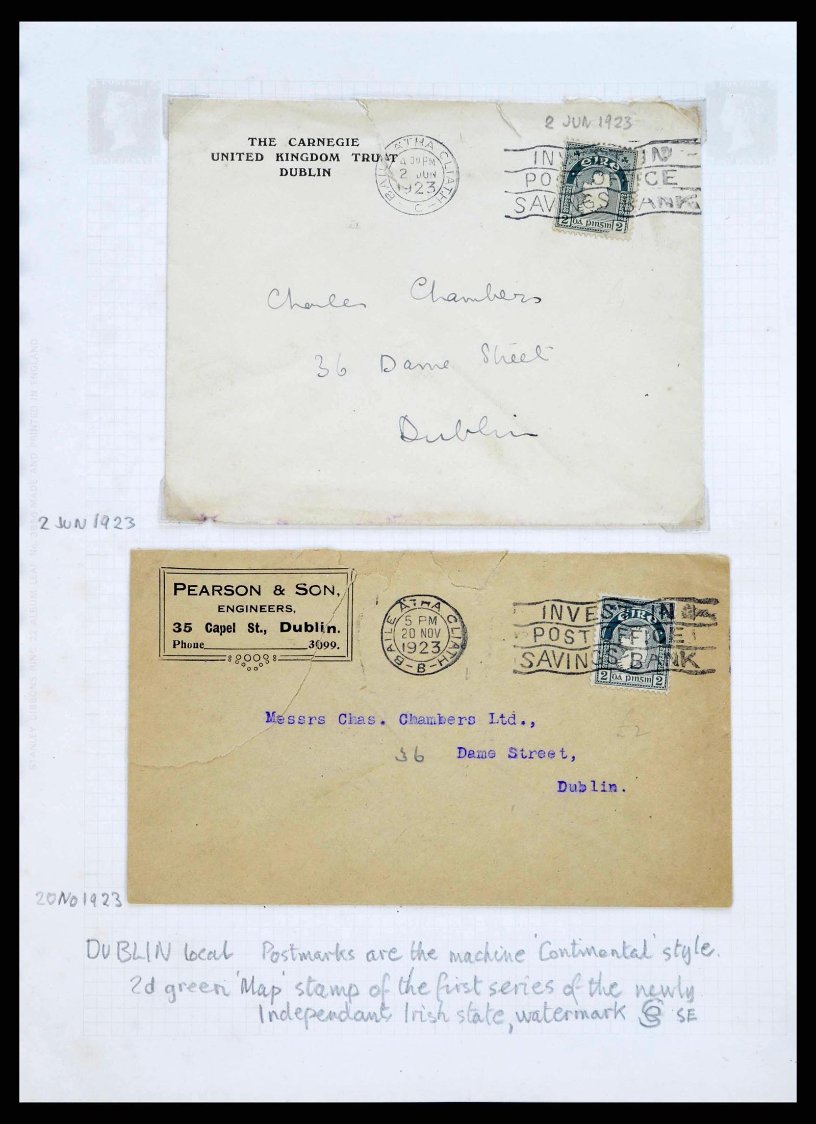 38338 0200 - Stamp collection 38338 Ireland covers 1763 (!)-1950.