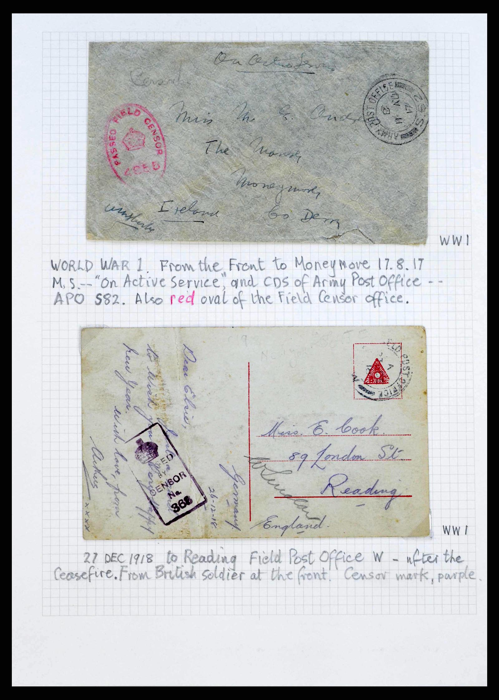 38338 0207 - Stamp collection 38338 Ireland covers 1763 (!)-1950.