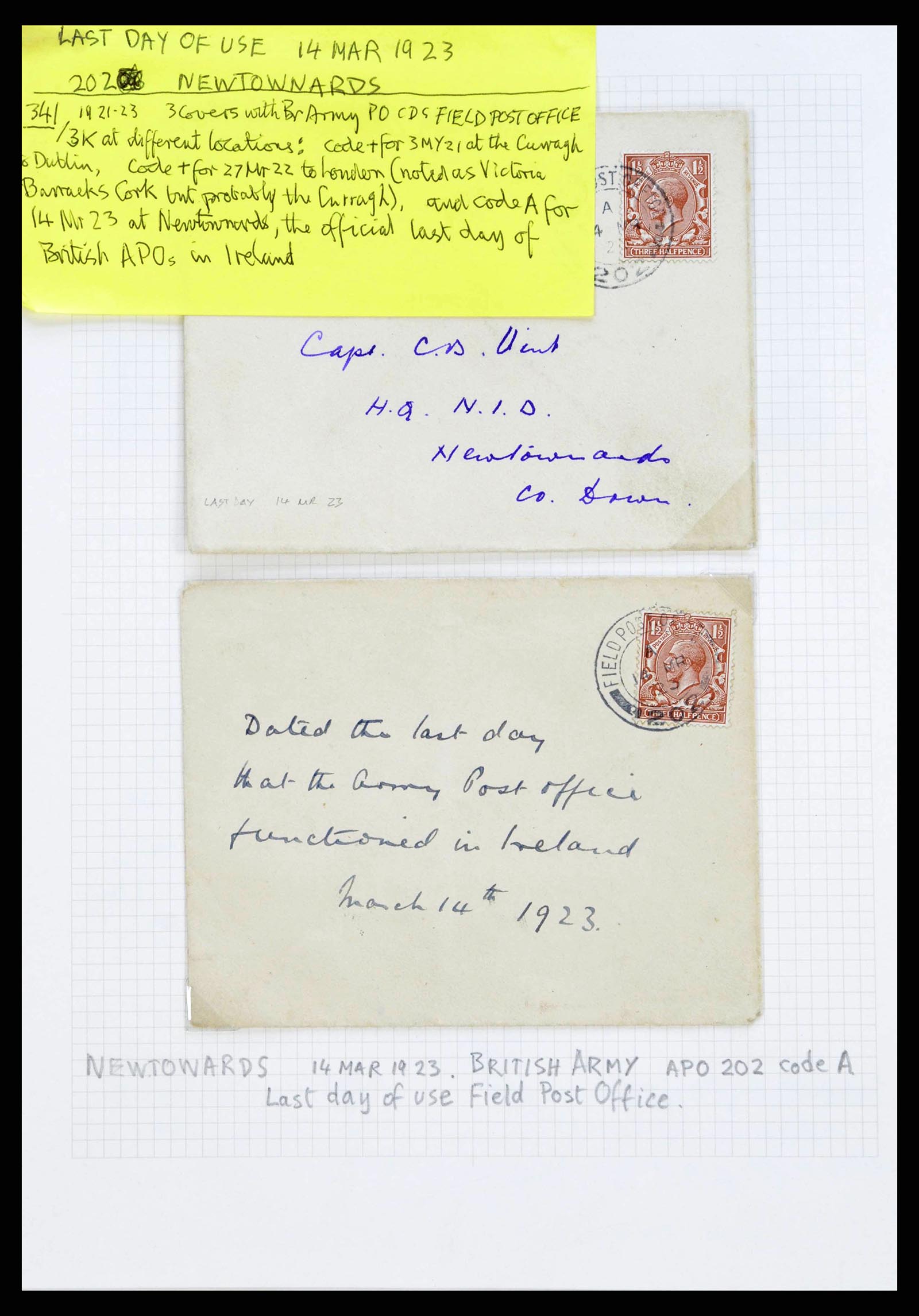 38338 0209 - Stamp collection 38338 Ireland covers 1763 (!)-1950.