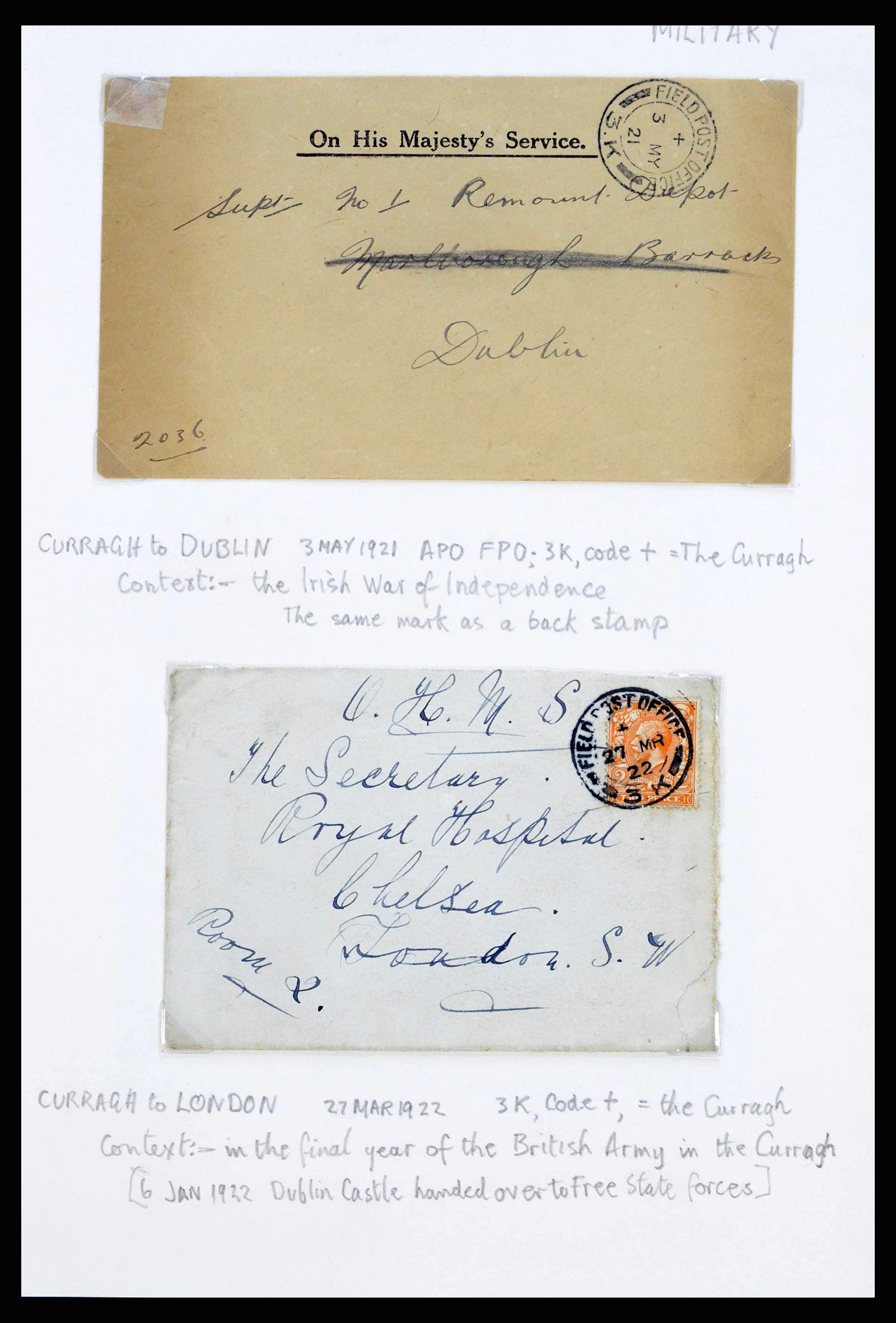 38338 0210 - Stamp collection 38338 Ireland covers 1763 (!)-1950.