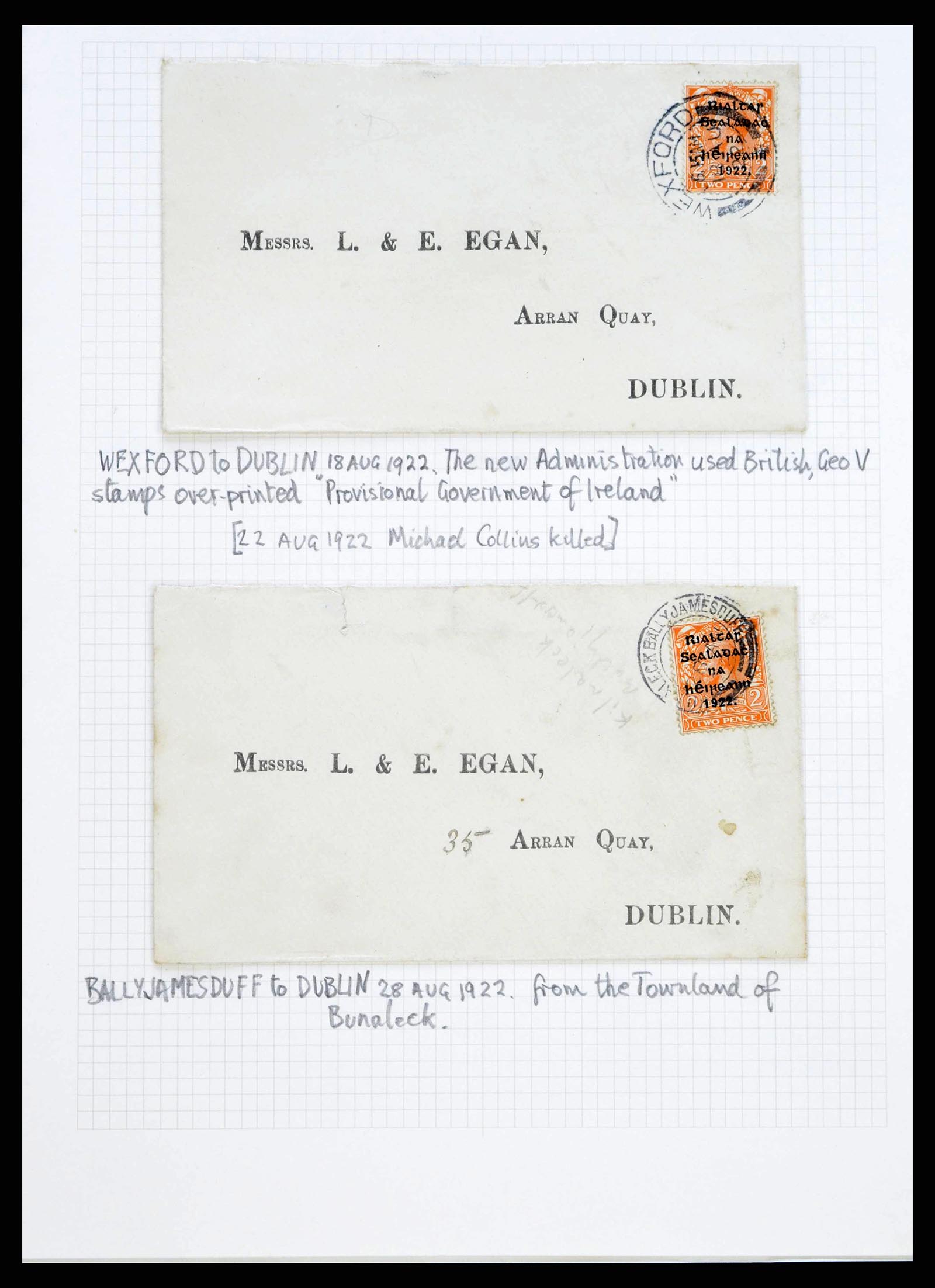 38338 0214 - Stamp collection 38338 Ireland covers 1763 (!)-1950.